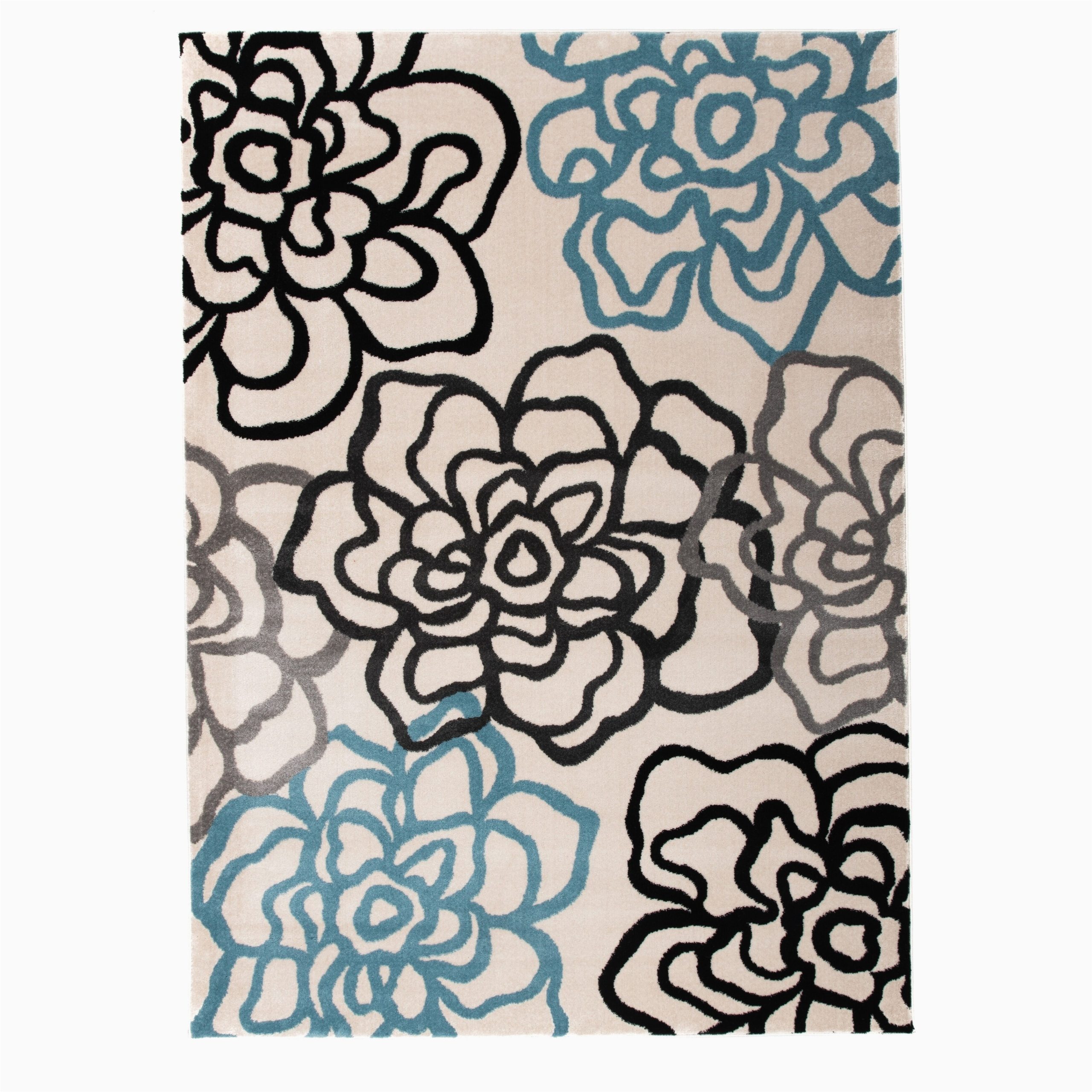 World Rug Gallery Contemporary Modern Floral Flowers area Rug World Rug Gallery Casual Accent Polypropylene Transitional Rug …