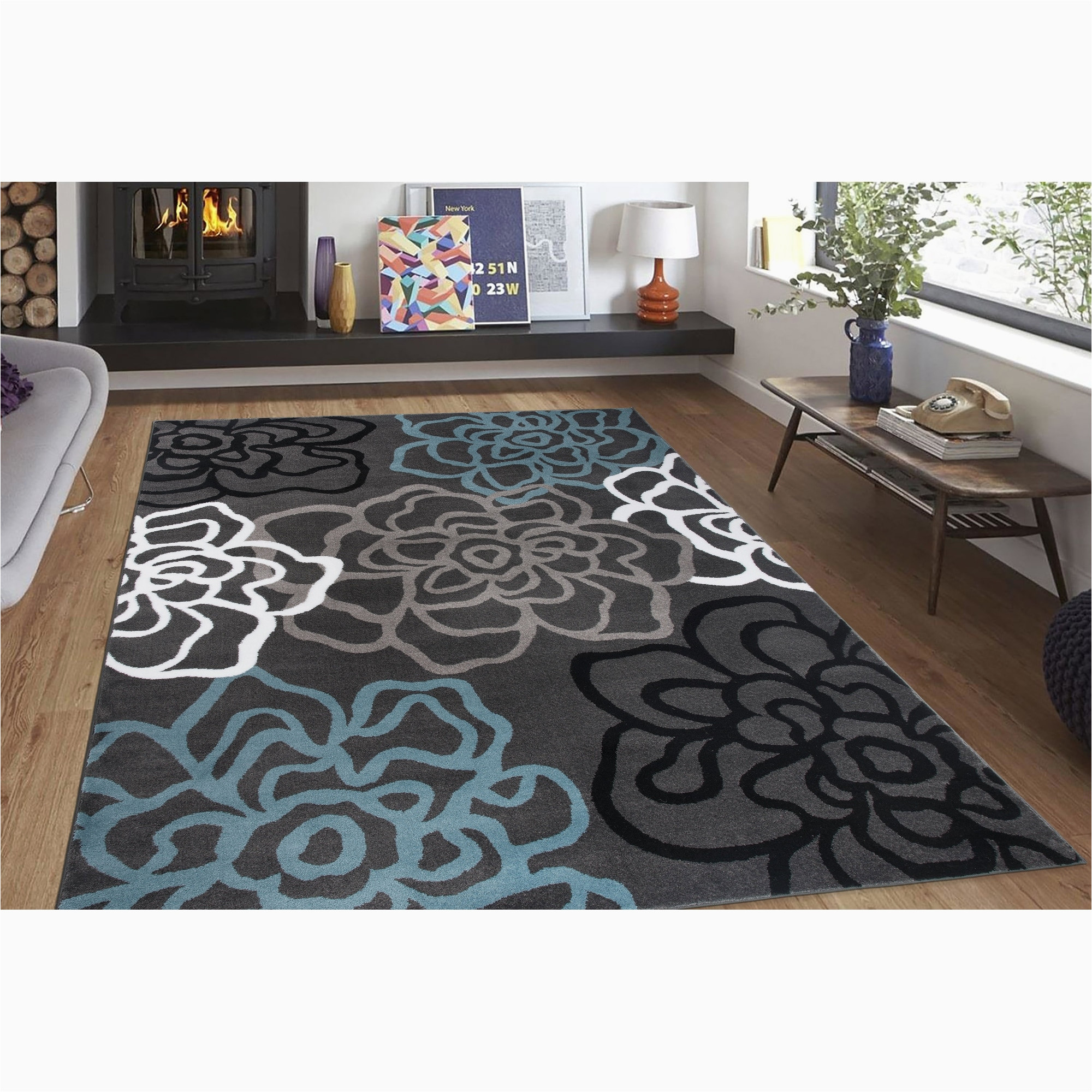 World Rug Gallery Contemporary Modern Floral Flowers area Rug World Rug Gallery Casual Accent Polypropylene Transitional Rug …