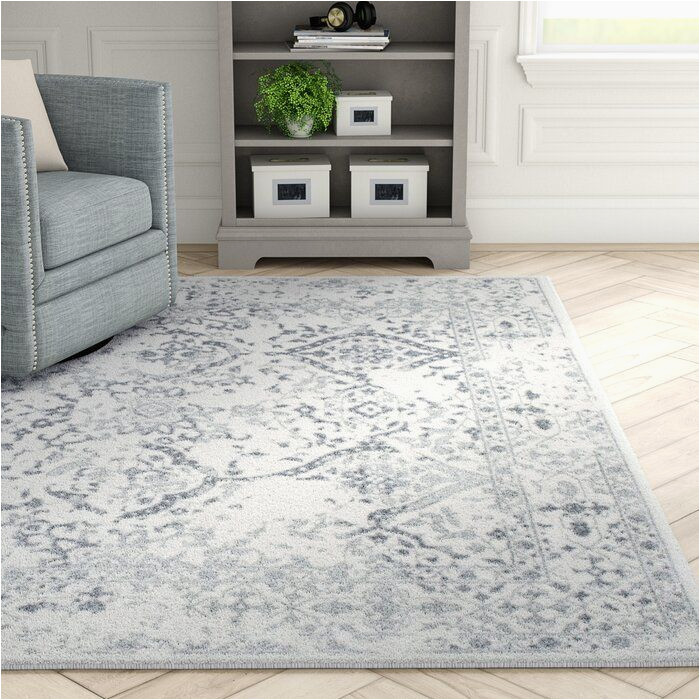 Youati Floral Ivory Gray Cream area Rug Laurel Foundry Modern Farmhouse Youati Ivory/gray area Rug …