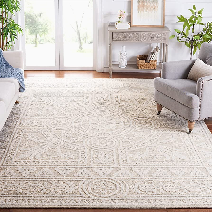 10 X 10 Wool area Rug Amazon.com: Safavieh Blossom Collection 8′ X 10′ Light Grey/ivory …