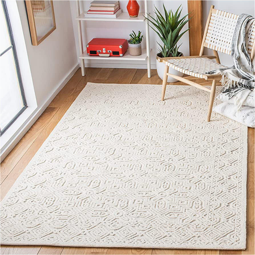 10 X 10 Wool area Rug Safavieh Textural Collection 8′ X 10′ Ivory Txt101a Handmade Premium Wool area Rug