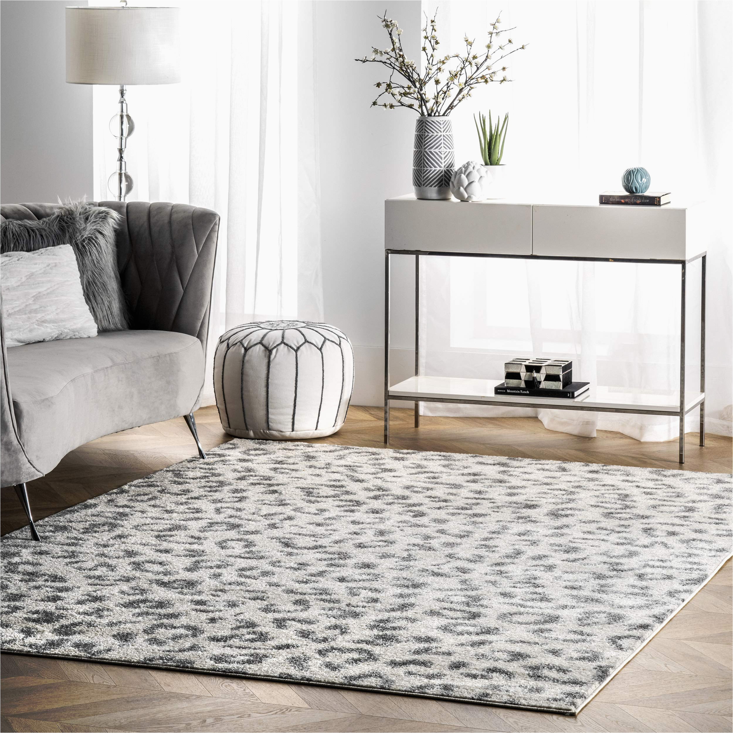 10×12 area Rug Home Depot Nuloom Print Leopard area Rug, 8′ 10″ X 12′, Gray