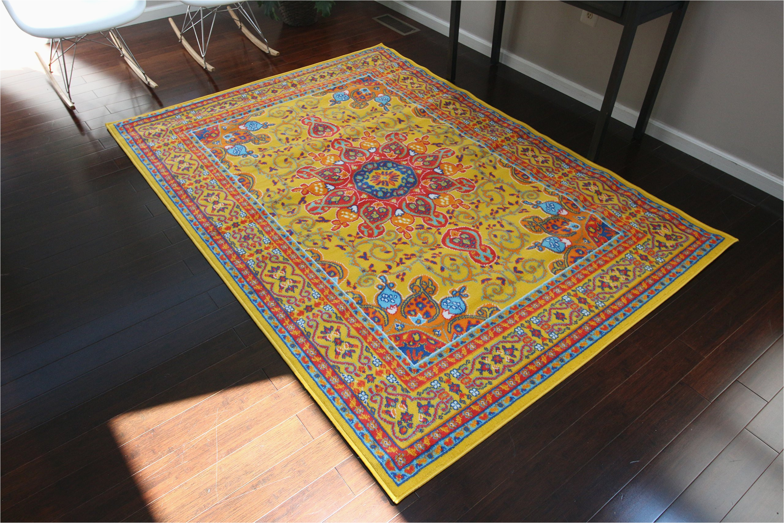 13 X 16 area Rugs oriental Traditional isfahan Persian Light Blue Navy White orange Yellow Crimson Red area Rugs Rug 13’1 X 16′ 8023