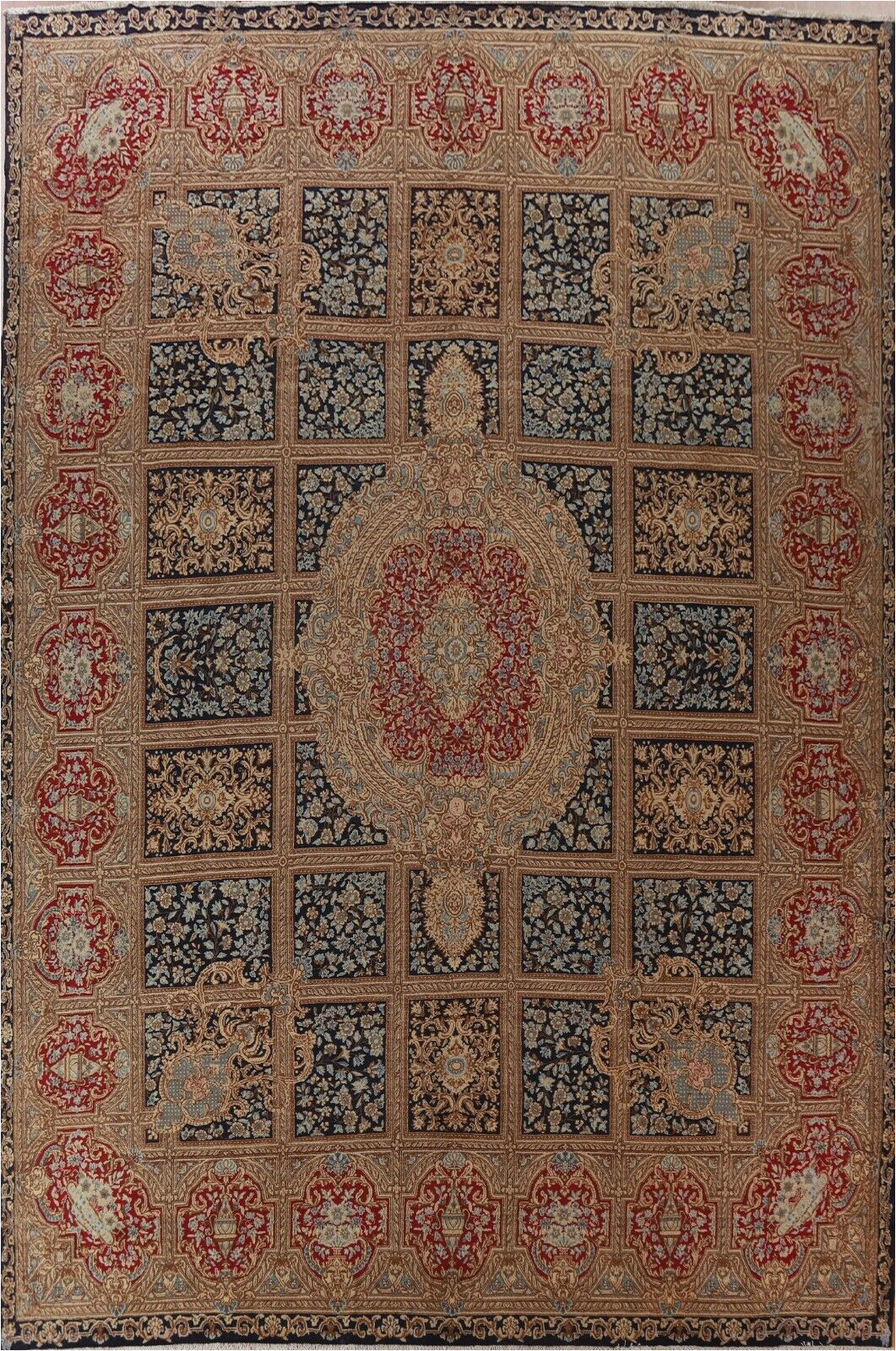 13 X 16 area Rugs Unique Design Geometric Kirman 13×16 area Rug Palace Hand-knotted Wool Carpet