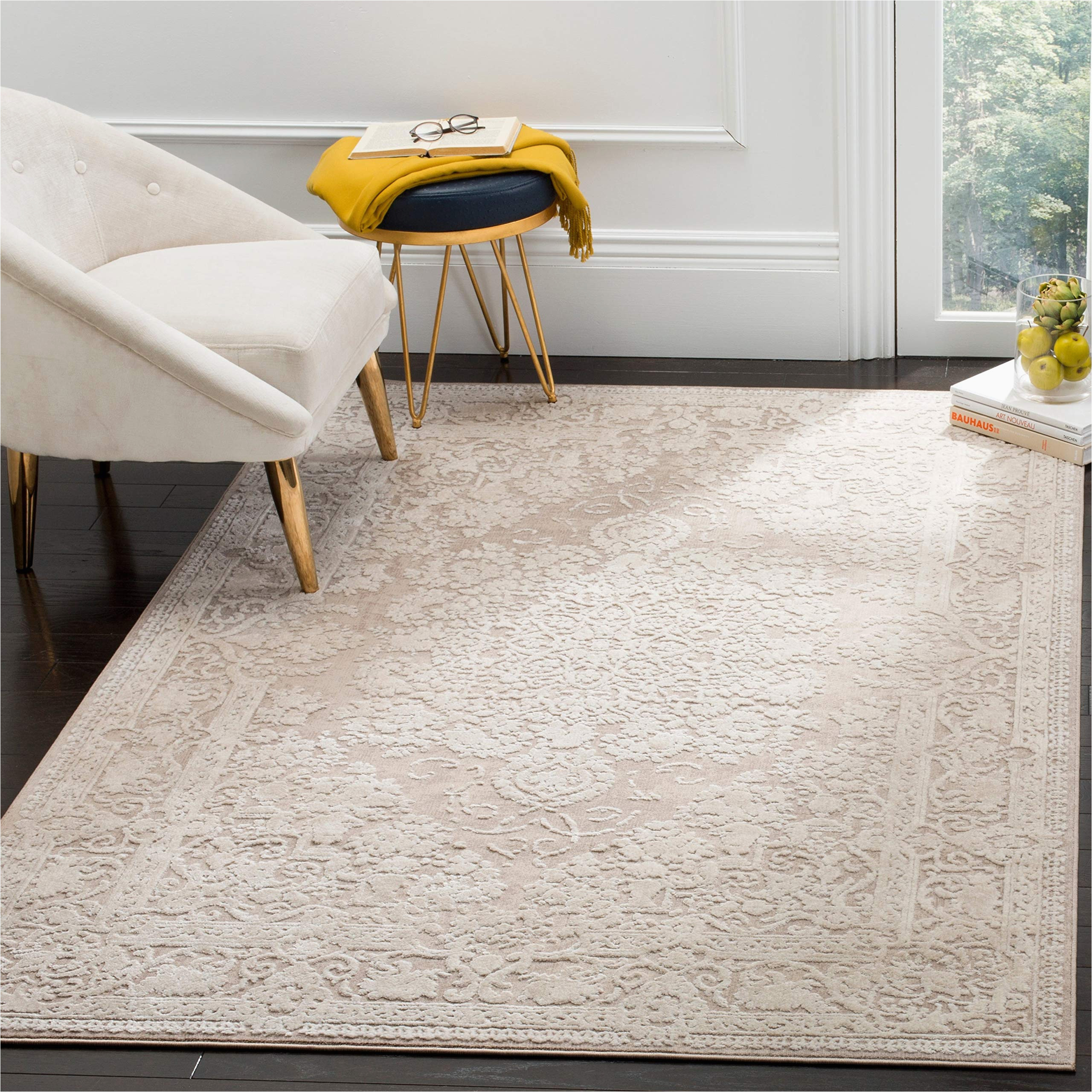 14 X 10 area Rug Safavieh Reflection Collection 10′ X 14′ Beige/cream Rft664a Vintage Distressed area Rug
