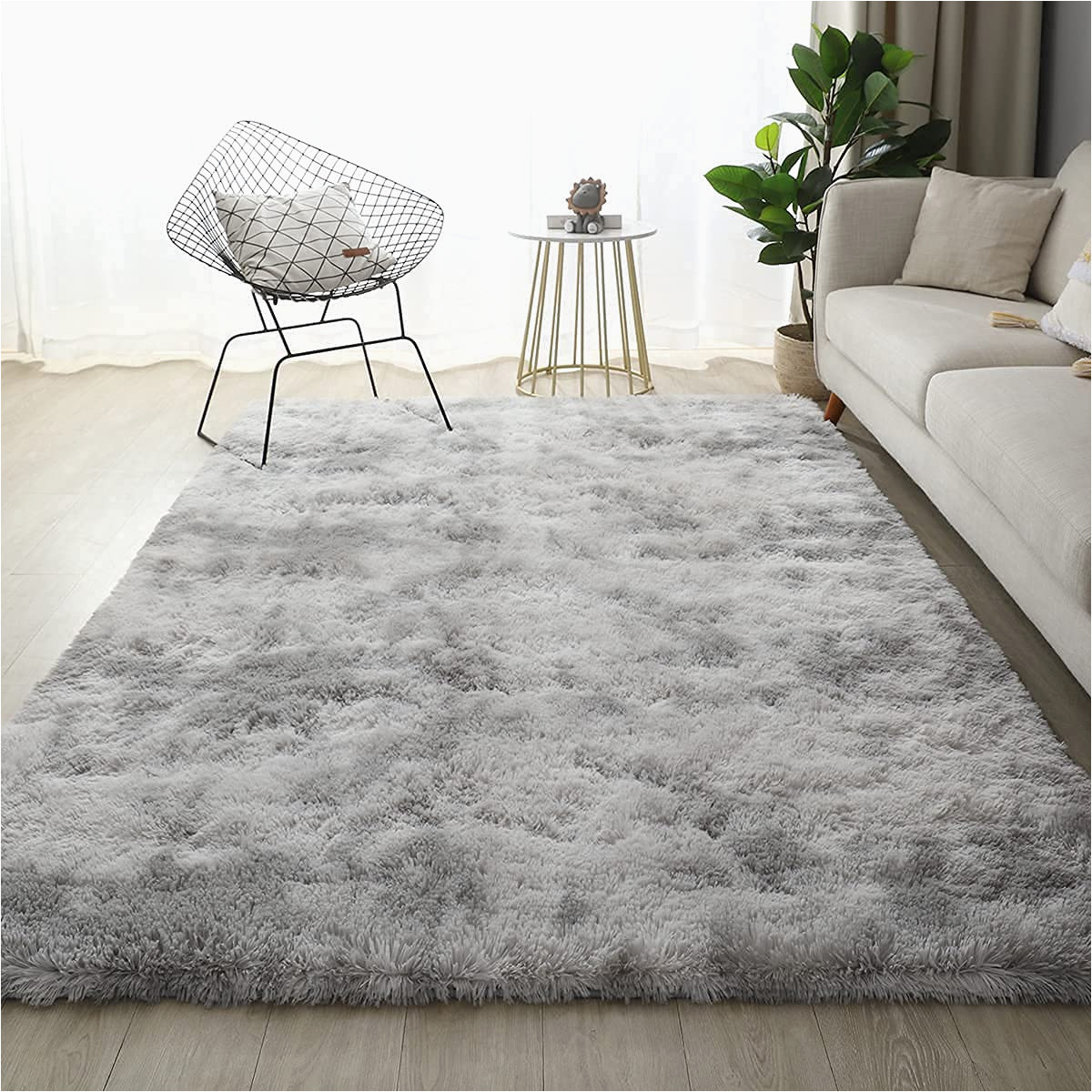 4×6 area Rugs for Sale Ultra soft Fluffy area Rugs for Bedroom 4×6, Shaggy Bedroom Carpet, Plush Living Room Shag Furry Floor Rugs, Non-slip Tie-dyed Floor Carpet