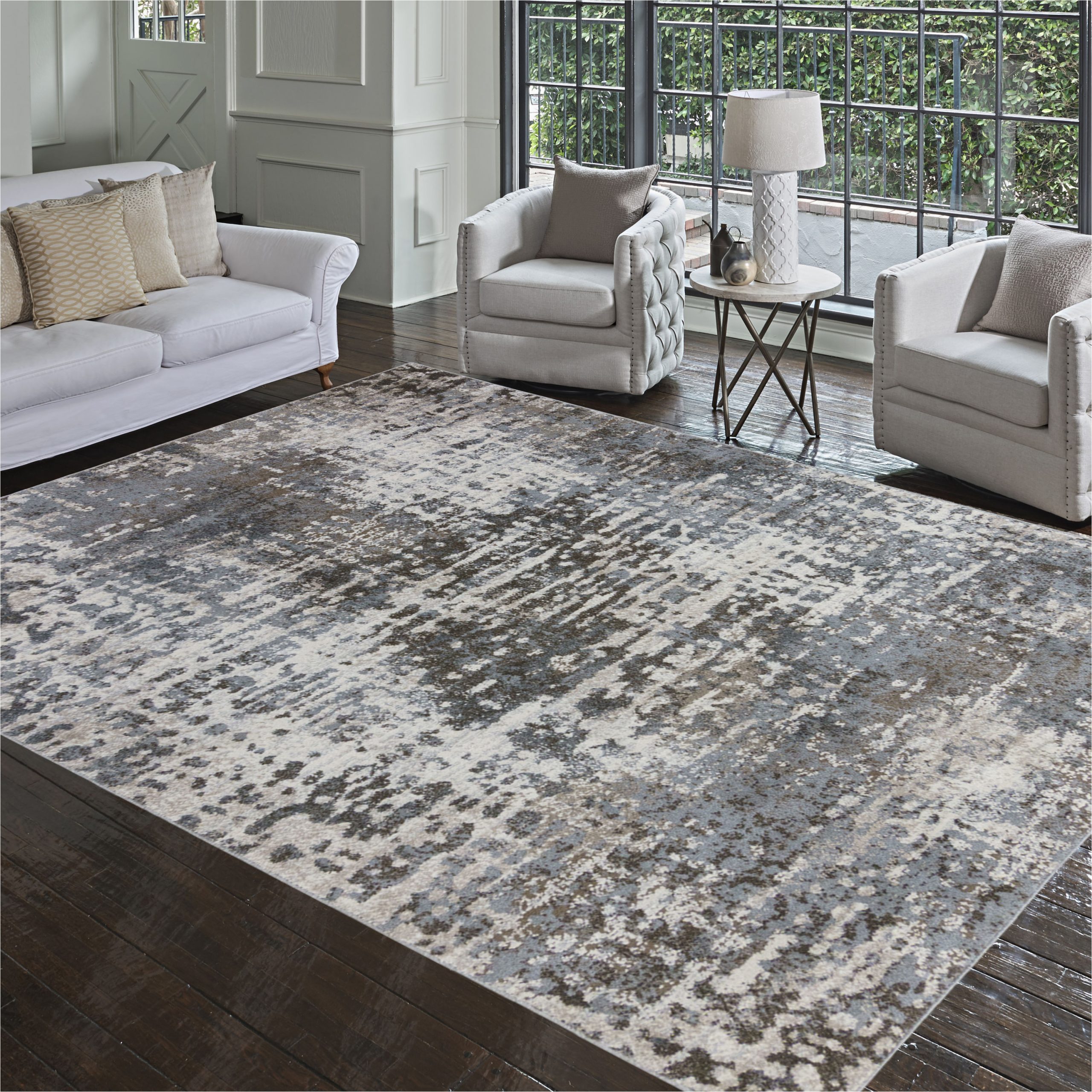 5 X 7 area Rugs On Sale origin 21 Abstract 5 X 7 Beige Ivory Indoor Distressed/overdyed area Rug