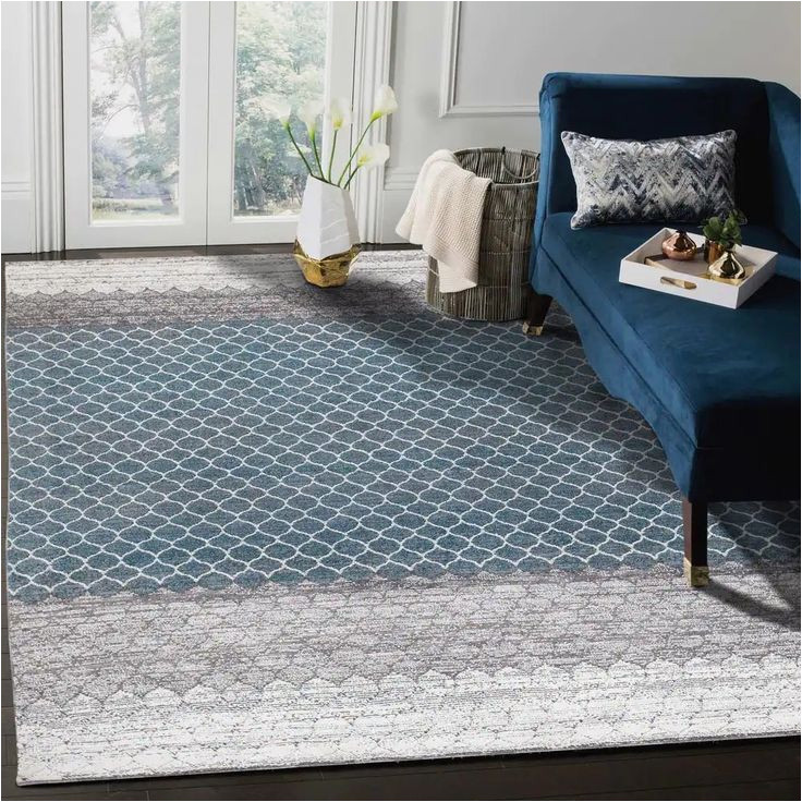 6ft by 8ft area Rug Blue Tile Geo 6 Ft. X 8 Ft. area Rug In 2022 Blue Tiles, area …