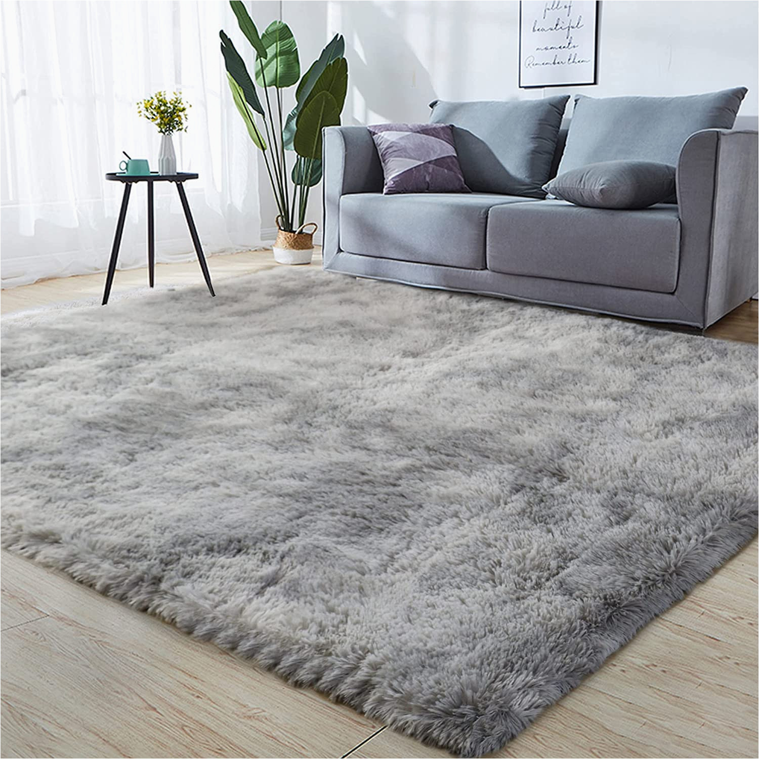 8ft X 8ft area Rug Novashion 5ft X 8ft Shaggy area Rugs for Bedroom Living Room, Fluffy Rug Plush Decorative Rug for Indoor Home Floor Carpet