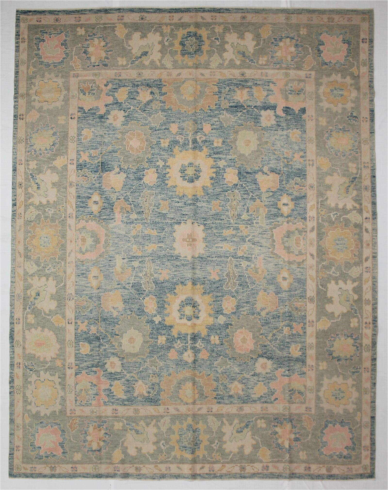 9 X 11 Wool area Rugs One-of-a-kind Hand-knotted 9’1″ X 11’8″ Wool area Rug In Light Blue/gray