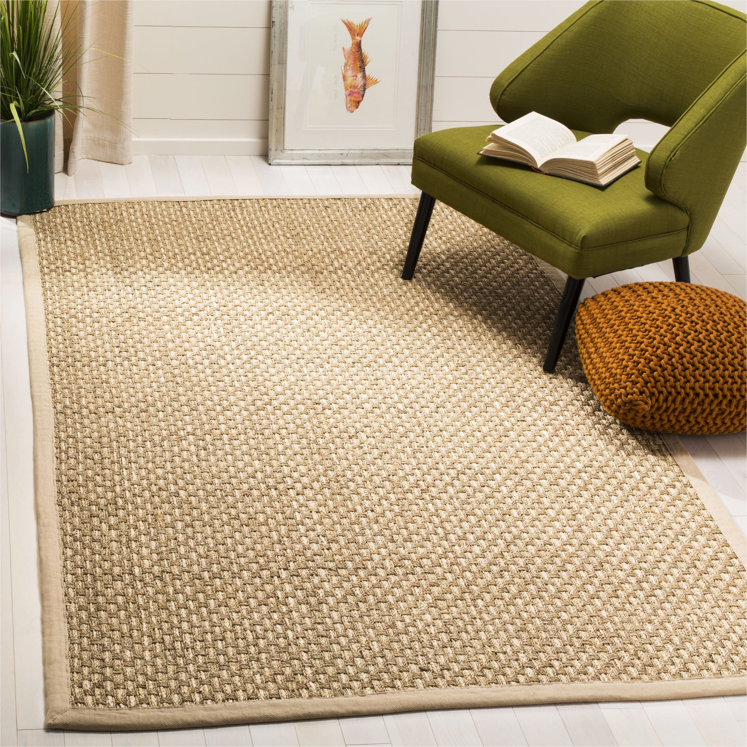 Abrielle Power Loom Natural Ivory area Rug Safavieh Power Loomed Natural Fiber Collection Natural/beige area Rugs – Nf118a