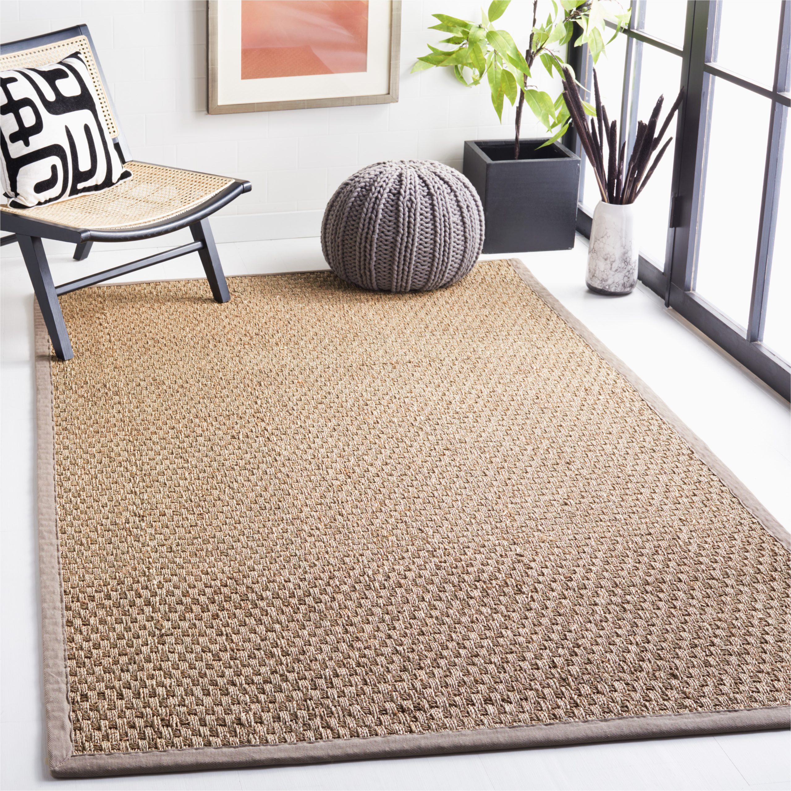 Abrielle Power Loom Natural Ivory area Rug Safavieh Power Loomed Natural Fiber Collection Natural/grey area Rugs – Nf114p