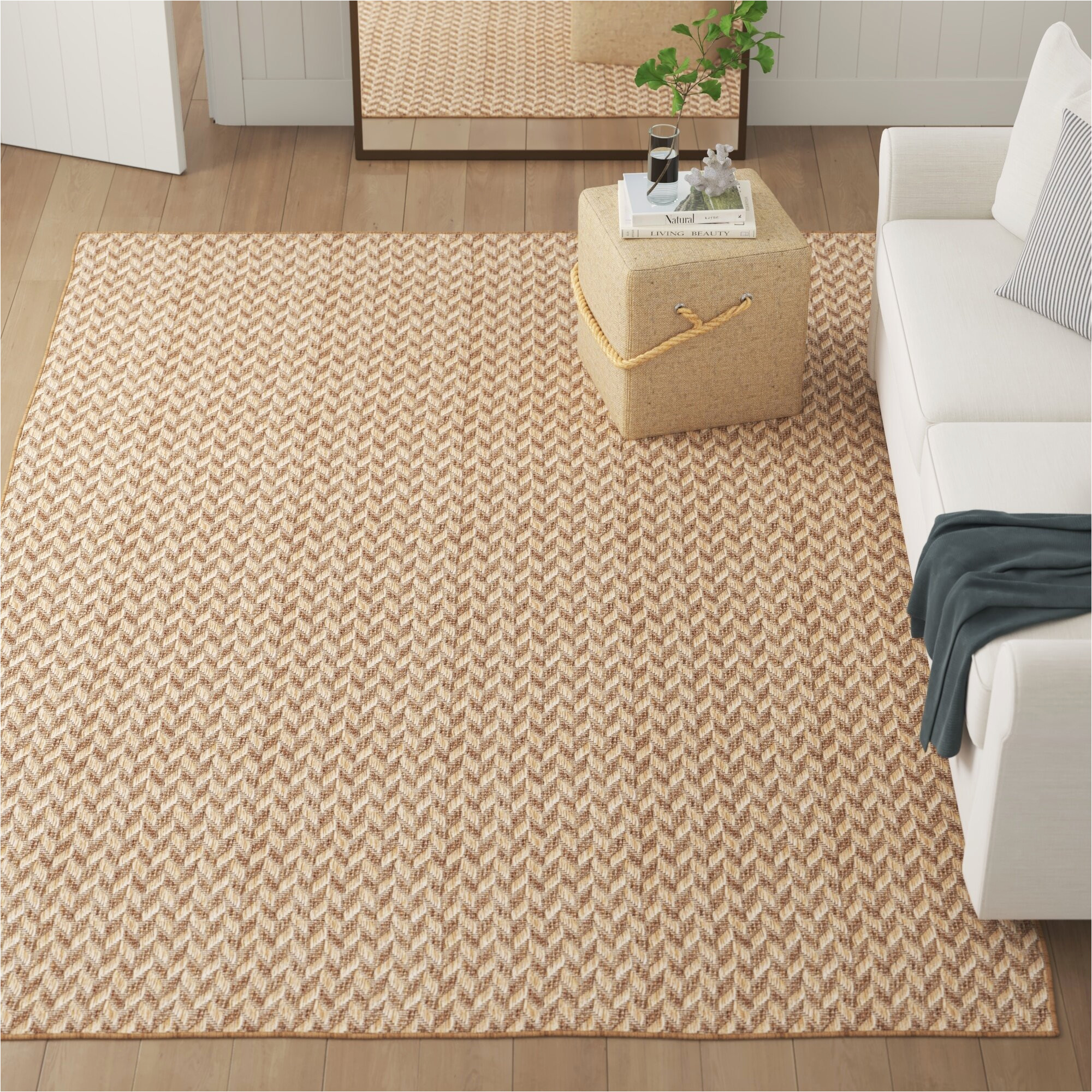 Abrielle Power Loom Natural Ivory area Rug Sand & Stable Malaya Herringbone Power Loom Beige Indoor/outdoor …