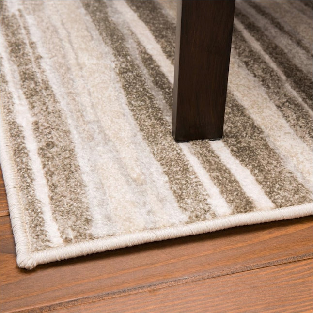 Allen Roth Crawburg Neutral Indoor area Rug Allen   Roth Crawburg 8 X 10 Neutral Indoor Stripe area Rug at …