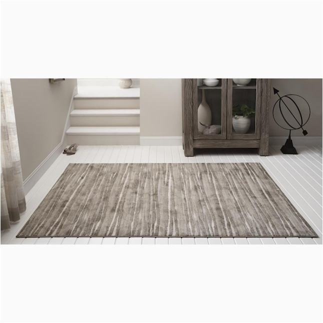 Allen Roth Crawburg Neutral Indoor area Rug Allen   Roth Crawburg 8 X 10 Neutral Indoor Stripe area Rug at …