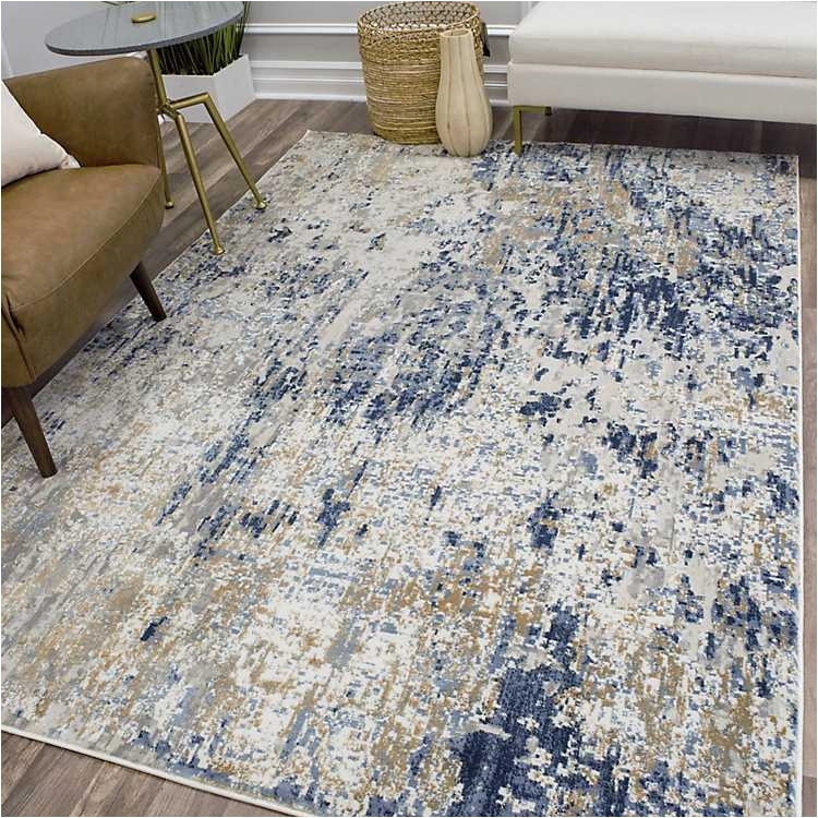 Cheap area Rugs 5 X 7 Gold Foil High-low Auden area Rug, 5×7