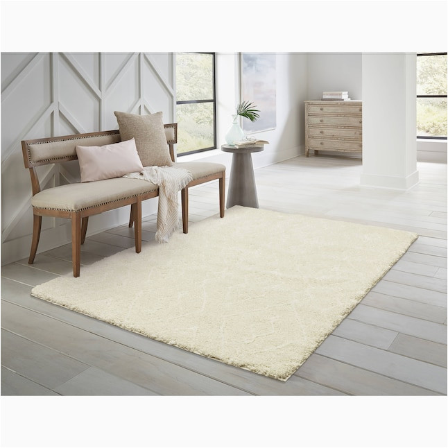 Dining Room area Rugs 6×9 Allen   Roth Lucia 5 X 8 Frieze Ivory Indoor Geometric area Rug In …