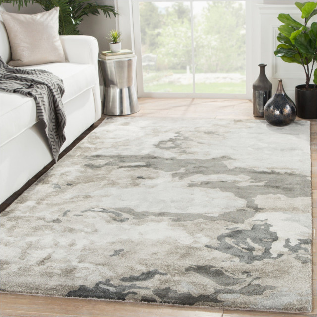 Gray and Silver area Rugs Jaipur Living Glacier Handmade Abstract Gray/silver area Rug, 2’x3′