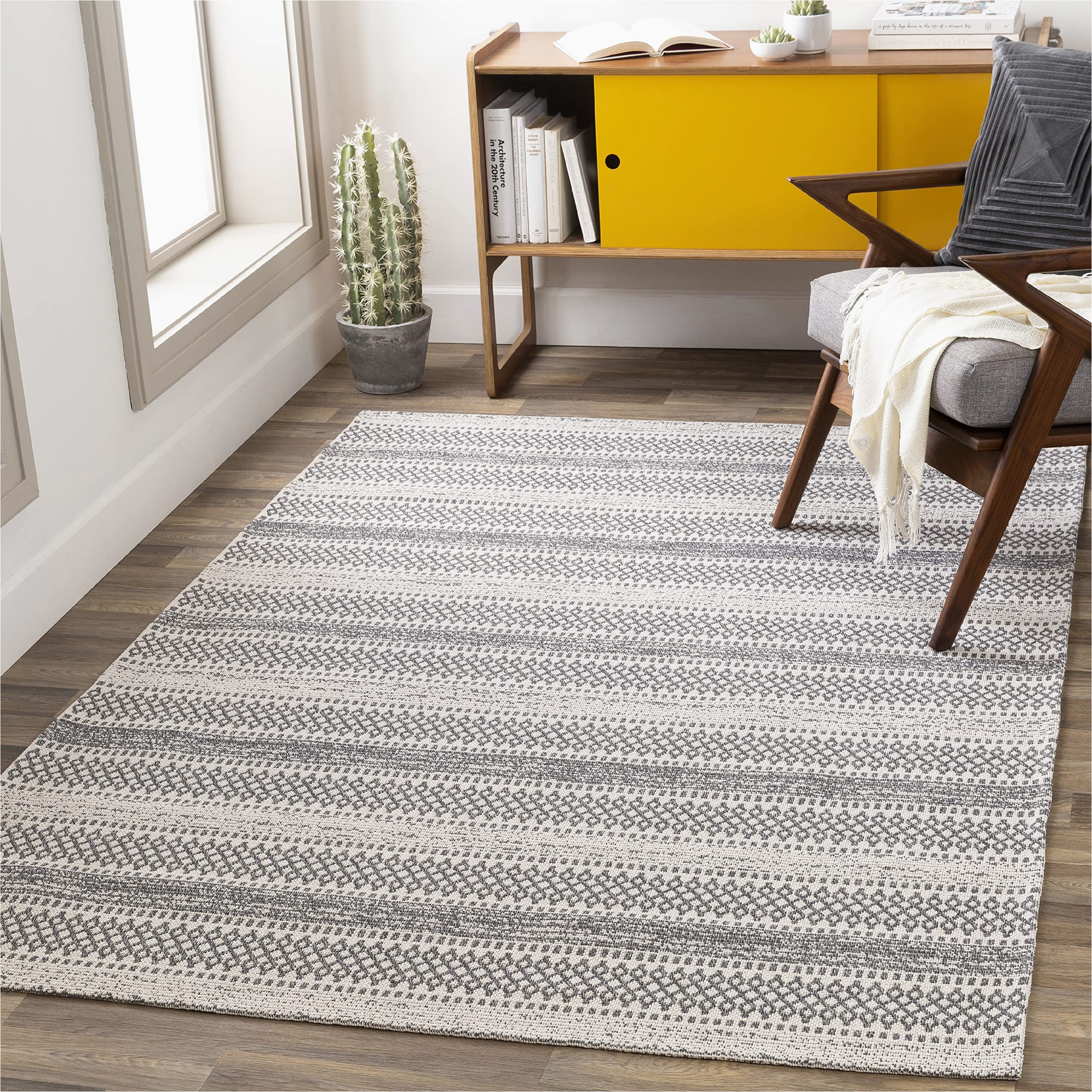 Gray and Silver area Rugs Mark&day area Rugs, 8×10 Stone Bohemian/global Silver Gray area Rug, Charcoal / White / Cream Carpet for Living Room, Bedroom or Kitchen (7’10” X …