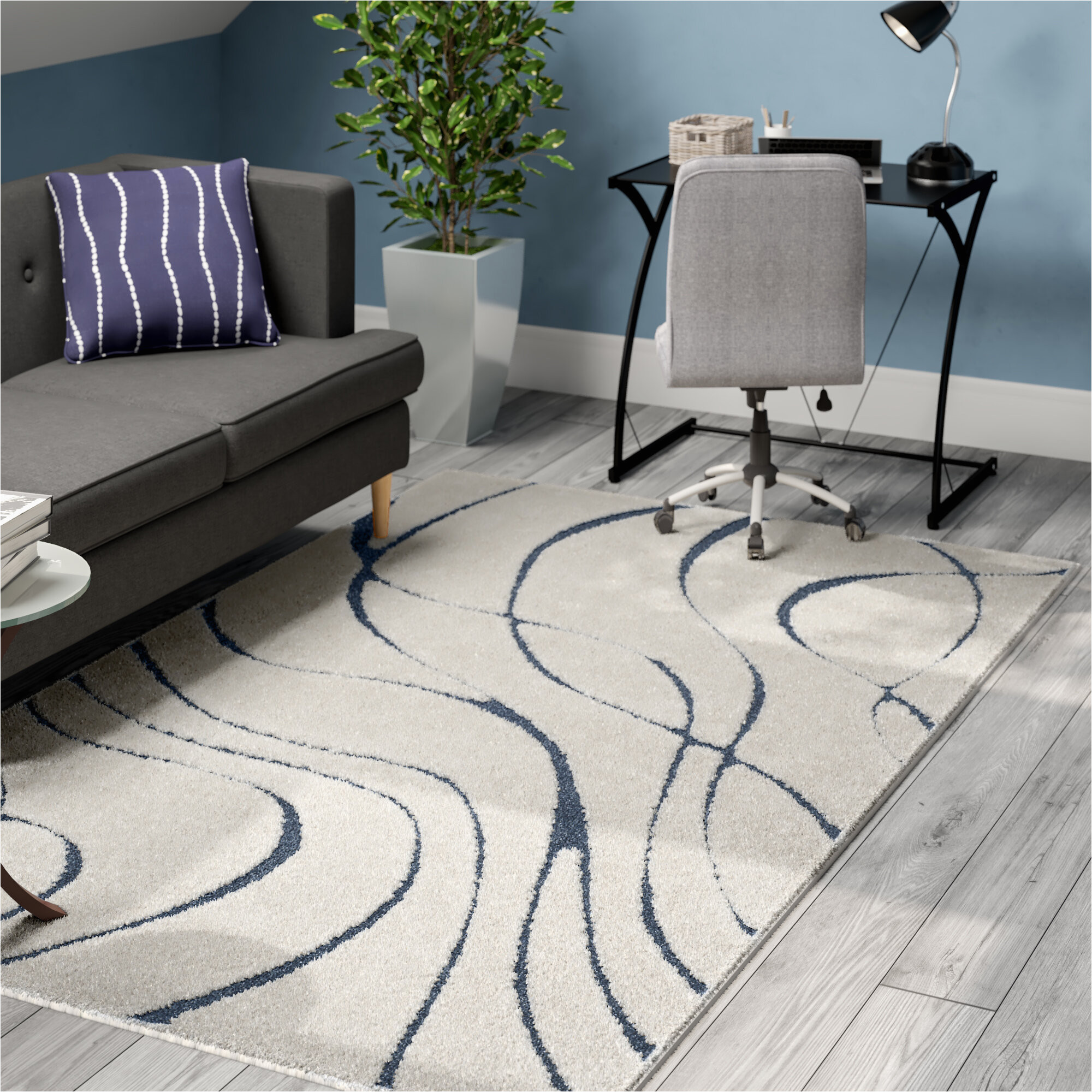 Gutierrez Cream Blue area Rug Ebern Designs Stacie Abstract Cream/blue area Rug & Reviews Wayfair