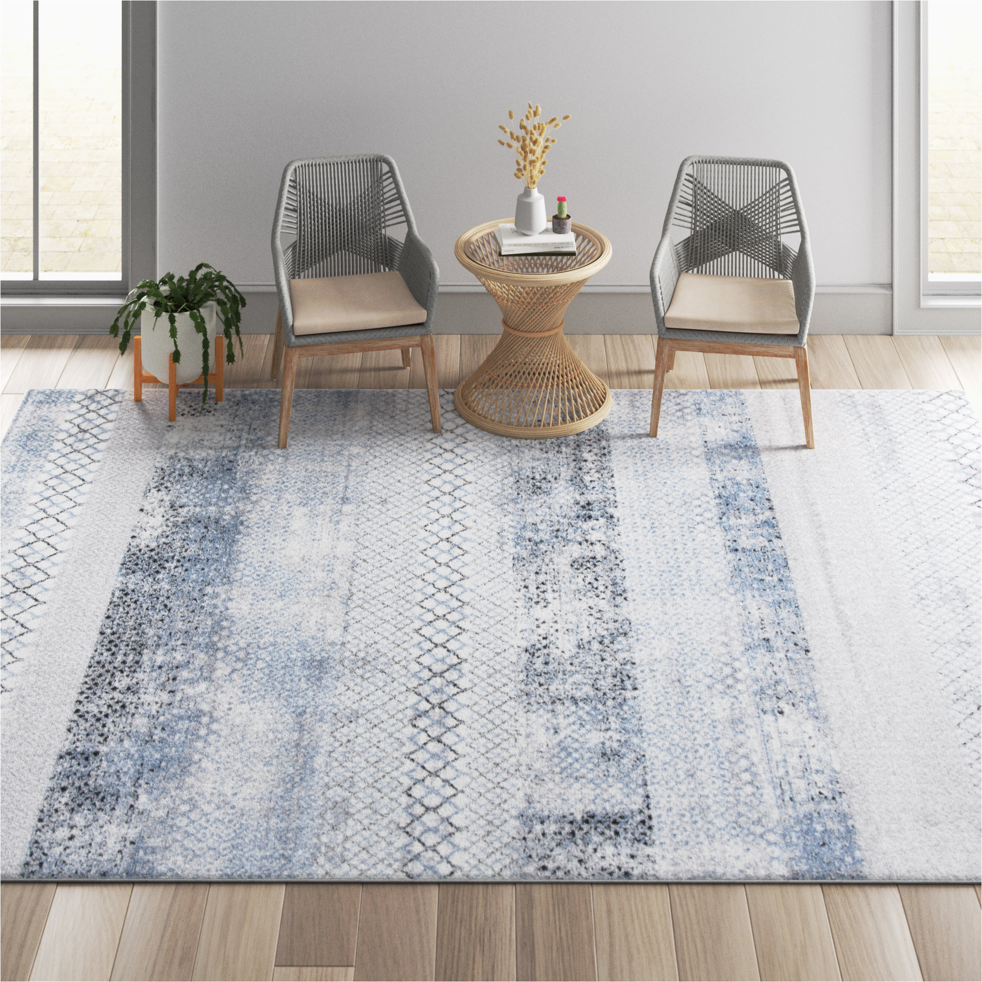 Light Blue and Gray area Rug Adames Geometric Gray/light Blue area Rug