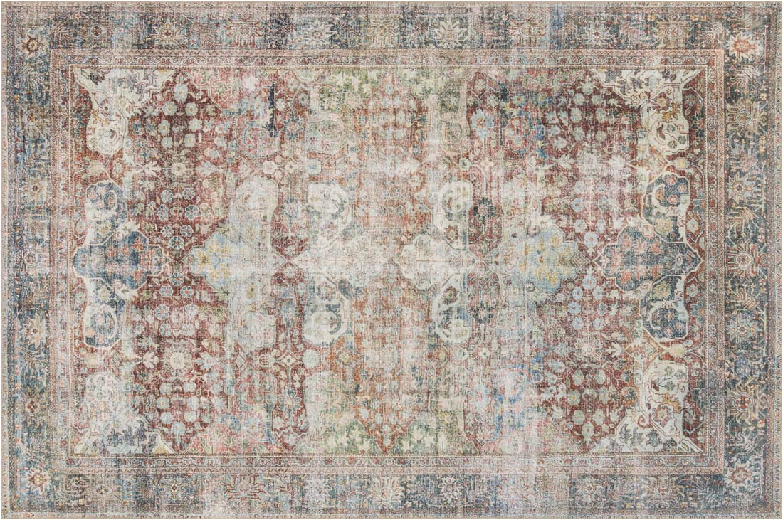 Loren Lq 14 area Rug Loloi Ii Loren Lq-14 Brick Multi Rug-131752