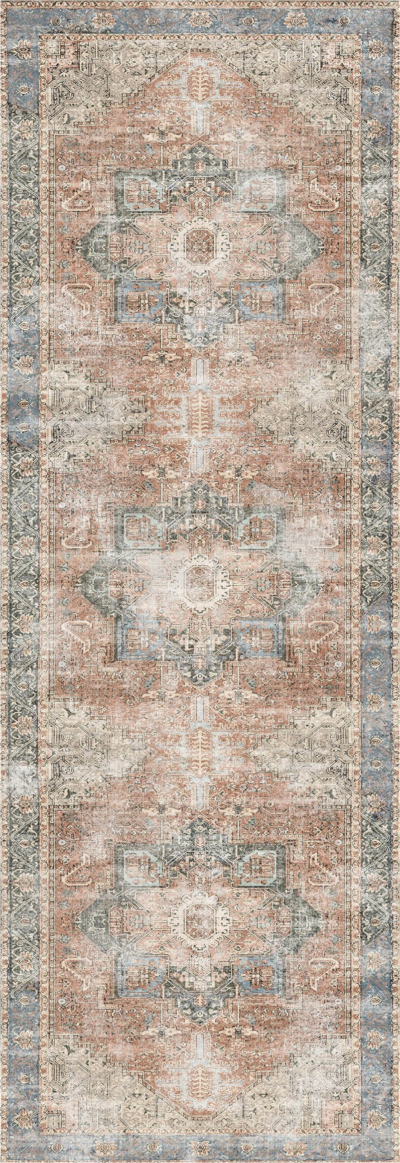 Loren Terracotta Sky area Rug Distressed Vintage Cezanne Terracotta Sky LÃ¤ufer â the Rug …