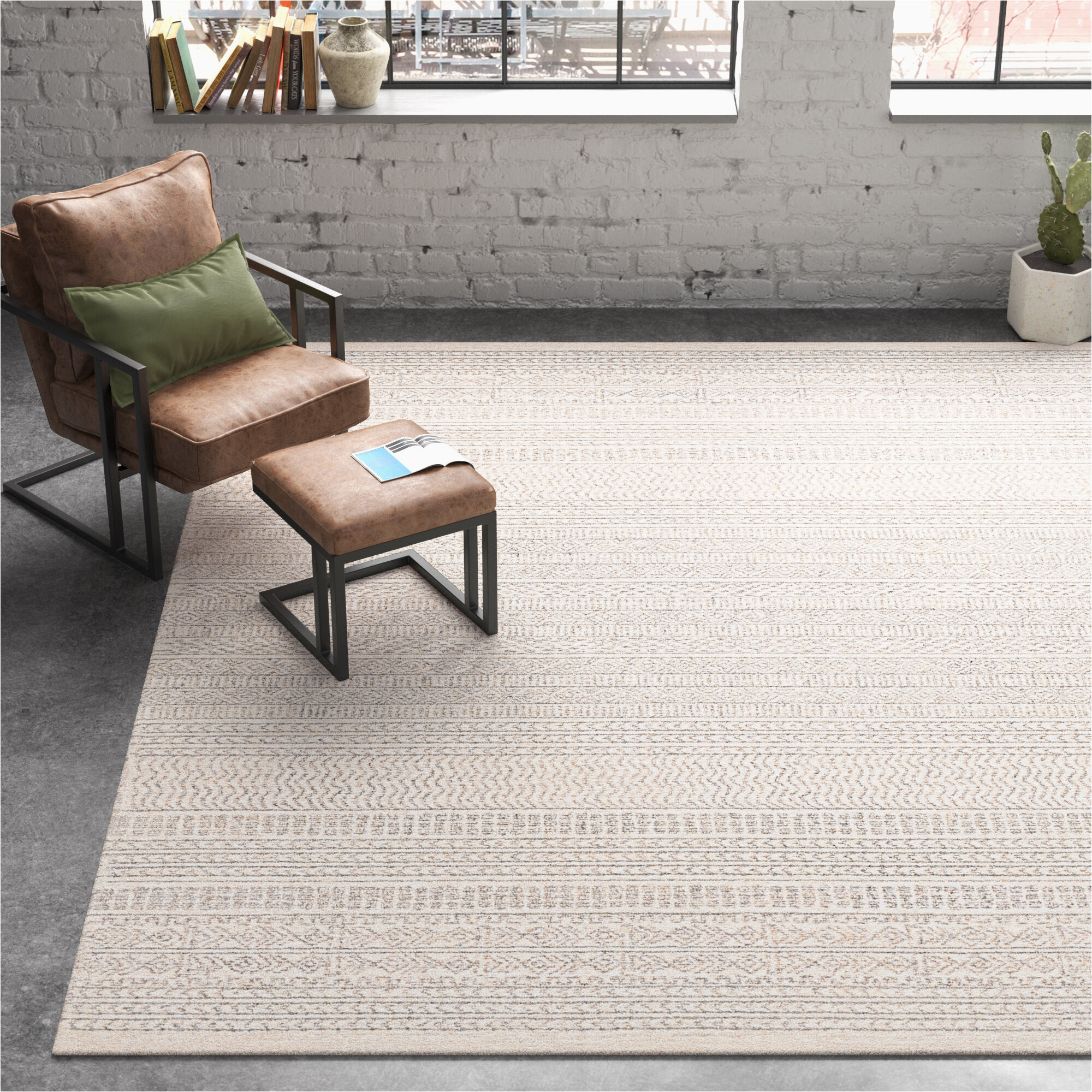 Modern area Rugs Near Me Lansing Geometric Handmade Tufted Wool Gray/cream area Rug