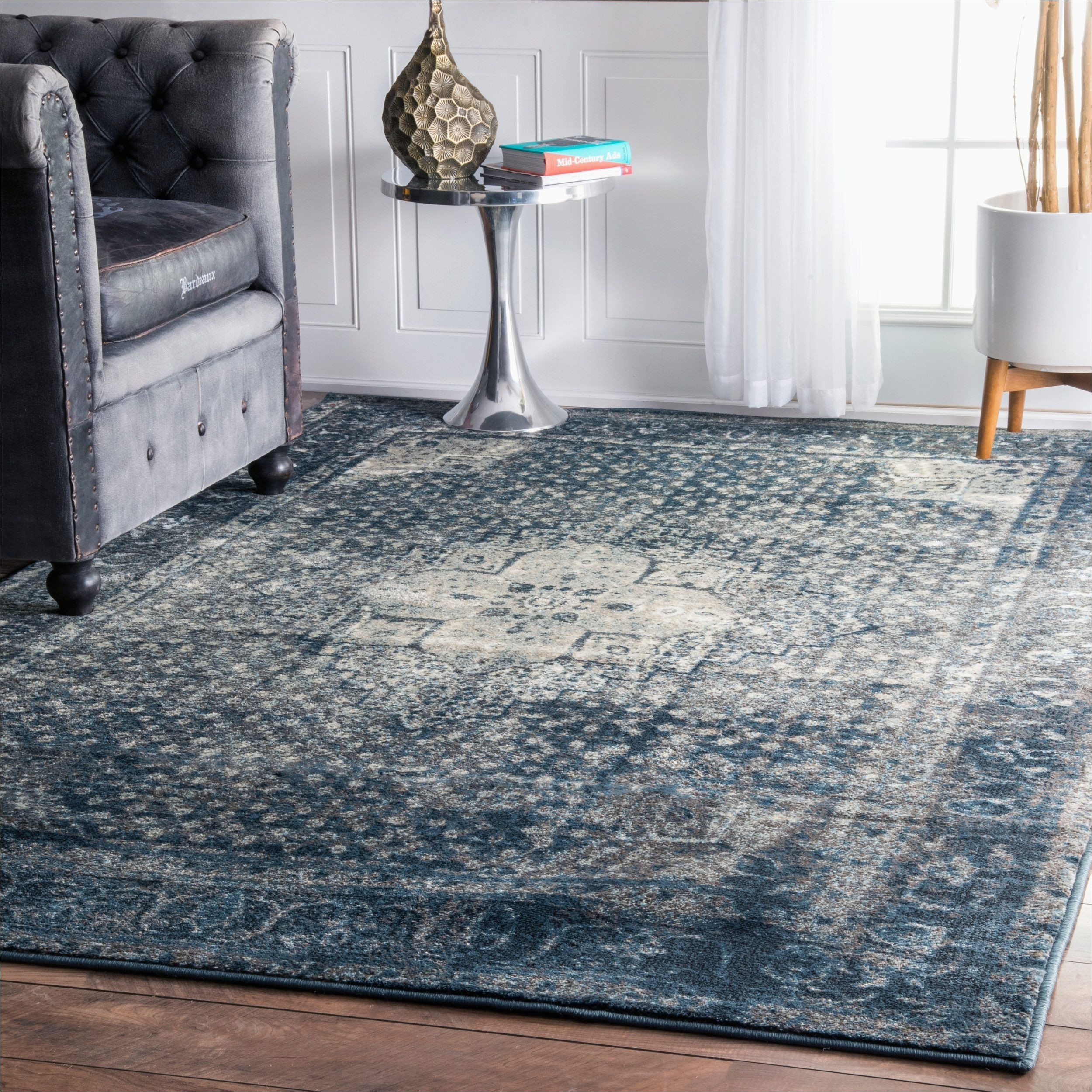 Nuloom Traditional Distressed oriental Blue Grey area Rug Overstock.com: Online Shopping – Bedding, Furniture, Electronics …