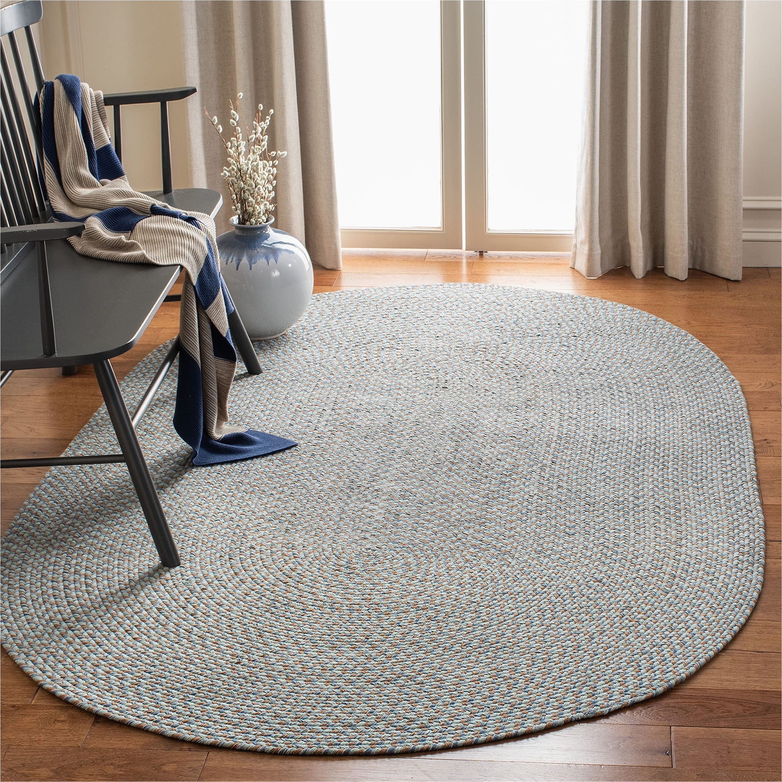 Oval area Rugs 6 X 8 Safavieh Braided Collection Brd170a Handmade Country Cottage Reversible Cotton area Rug, 8′ X 10′ Oval, Multi
