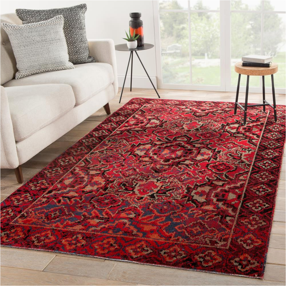 Red area Rugs Near Me Kaleem 3 X 10 Red/black Indoor/outdoor Medallion oriental Runner …