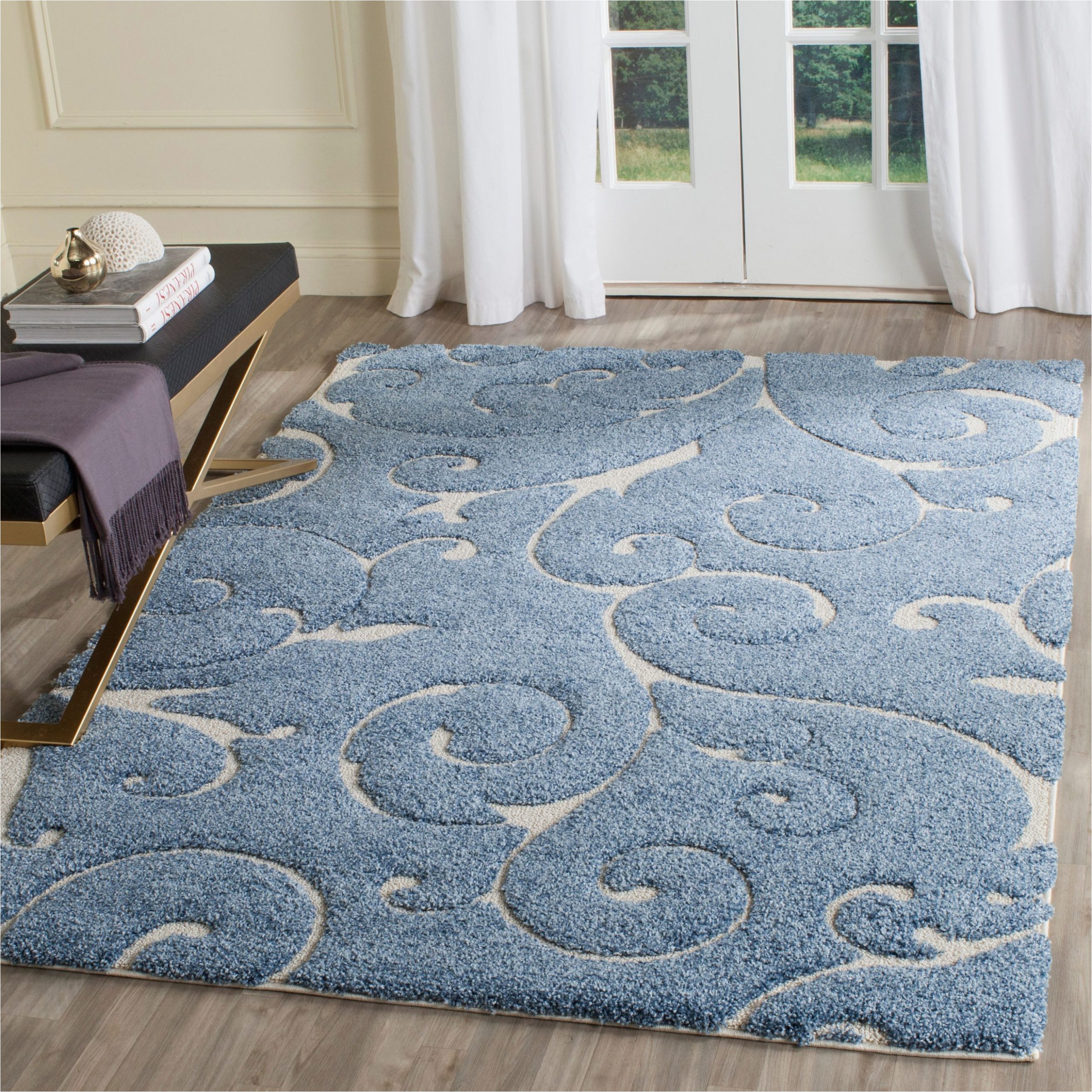 Safavieh Florida Douglas Floral Vines Shag area Rug or Runner Safavieh Florida Douglas Floral Vines Shag area Rug or Runner