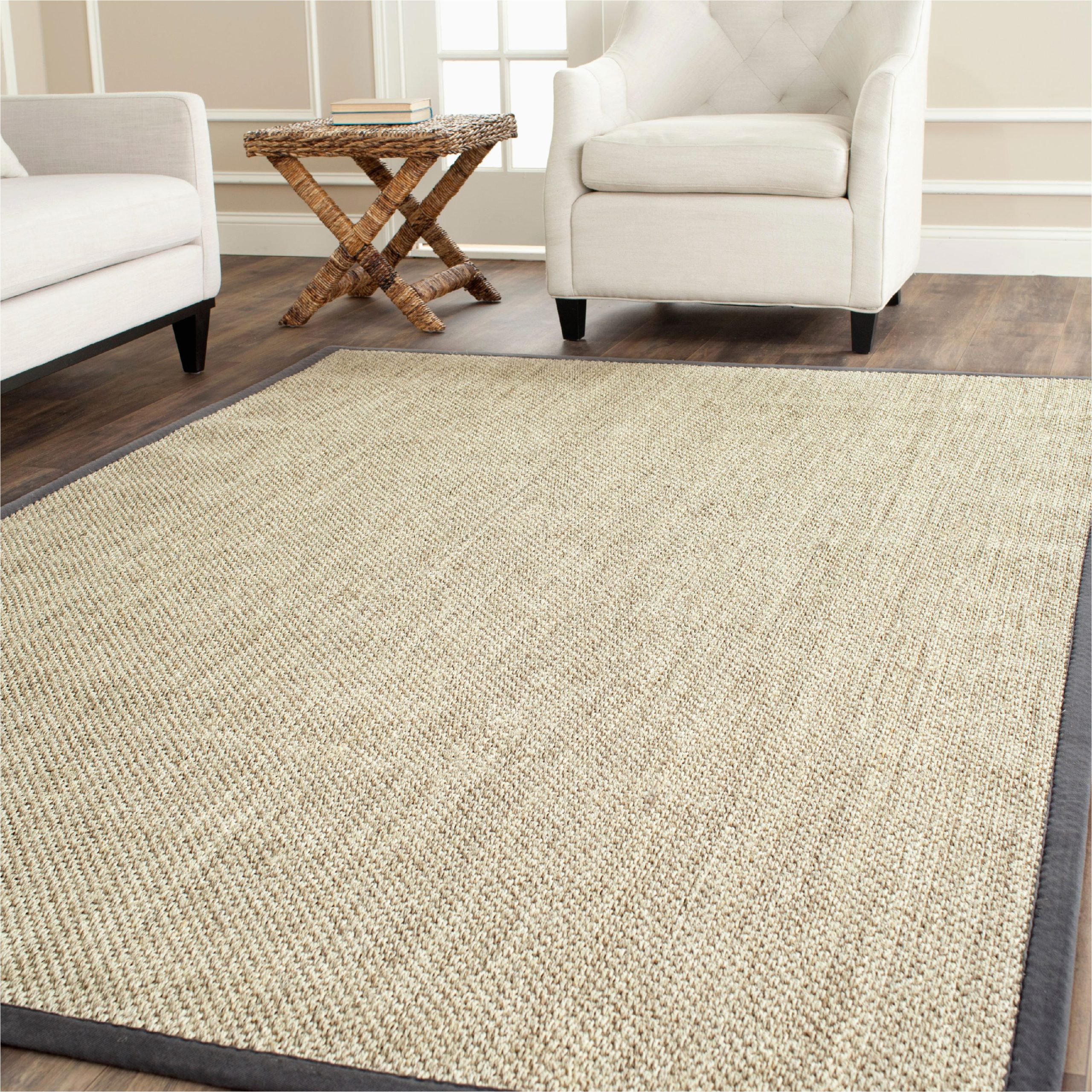 Sisal area Rugs with Borders Safavieh Natural Fiber Juniper Border Sisal area Rug, Marble/grey, 9′ X 9′ Square