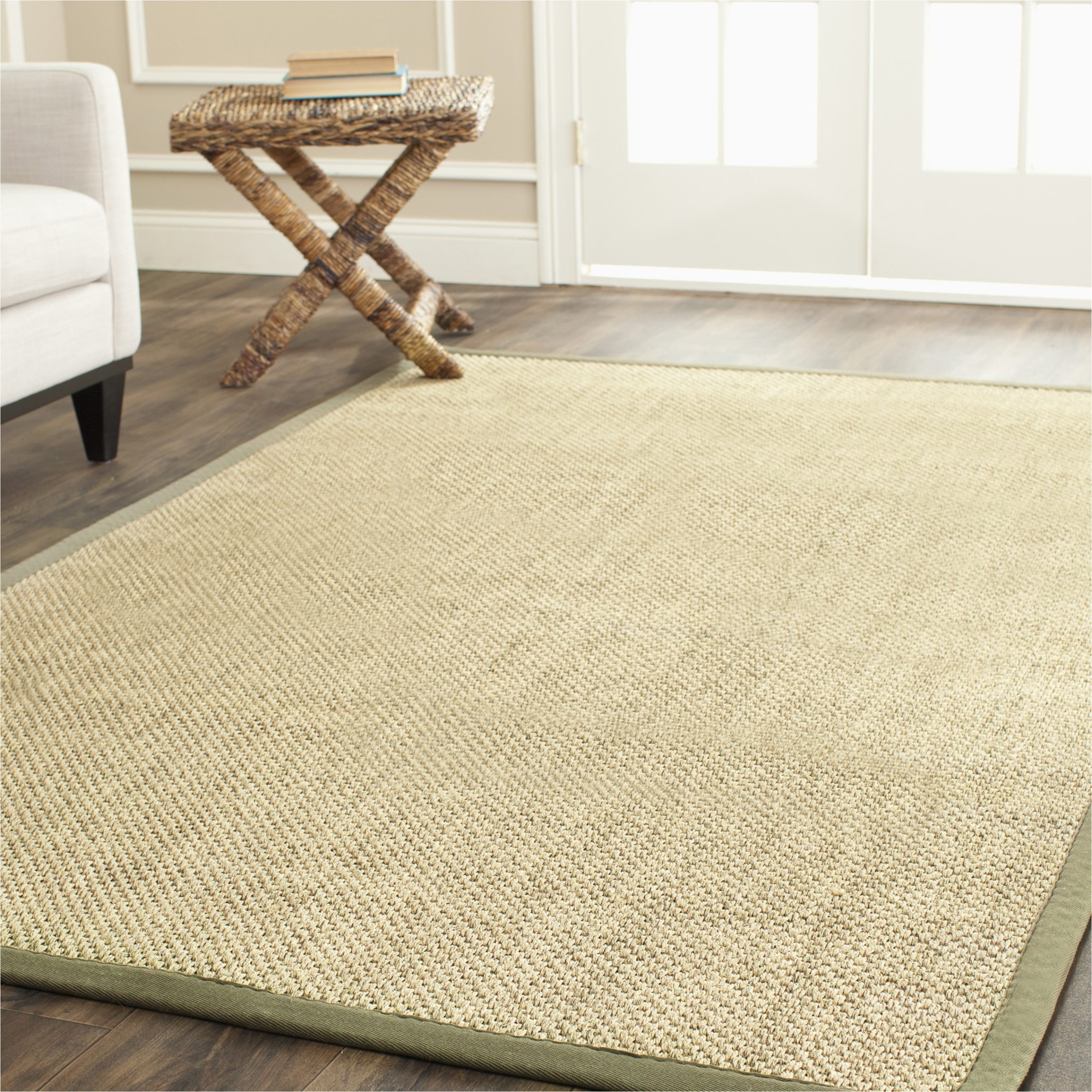 Sisal area Rugs with Borders Safavieh Natural Fiber Juniper Border Sisal area Rug, Natural/green, 6′ X 9′