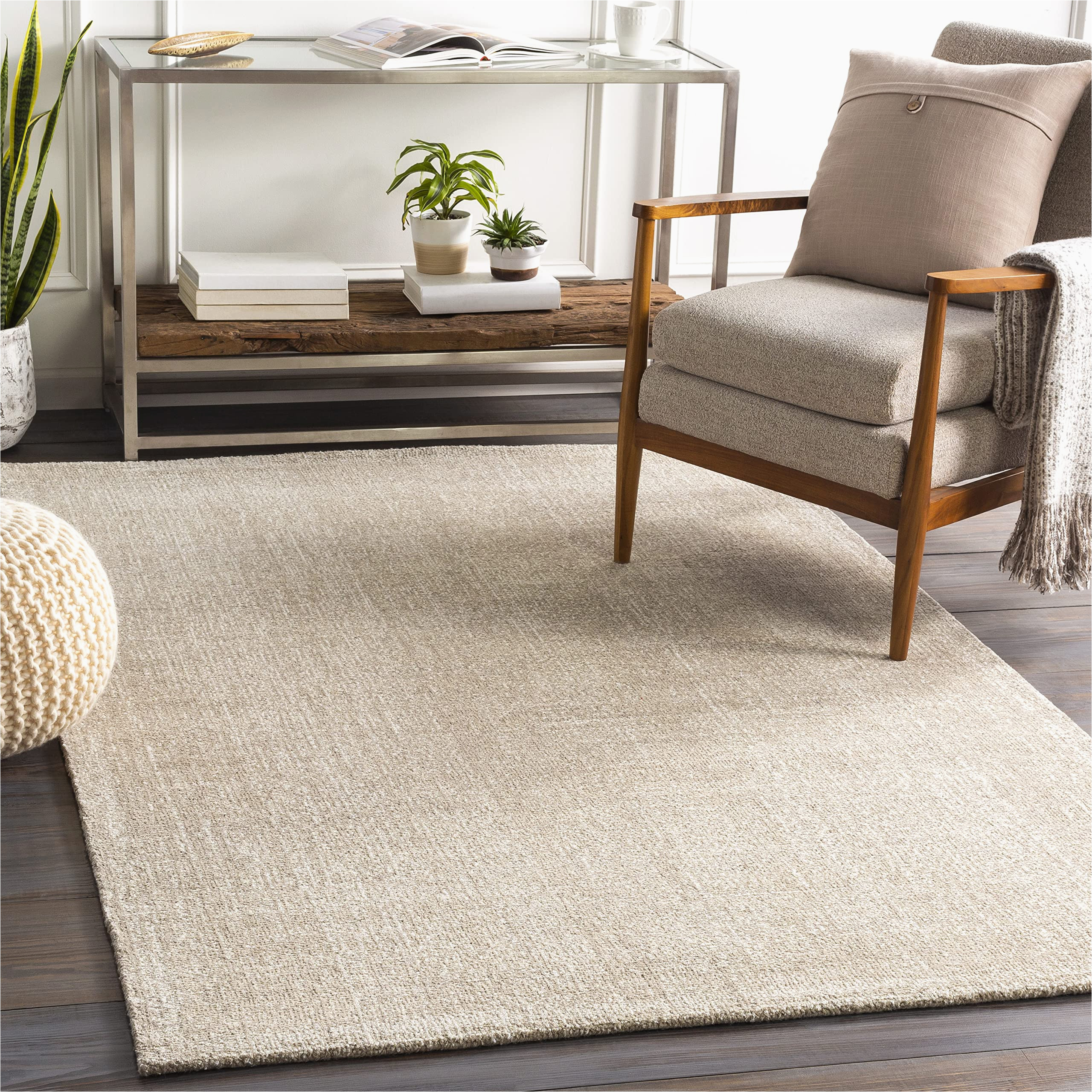 Solid Ivory area Rug 8×10 Mark&day area Rugs, 8×10 Giles solid and Border Ivory area Rug Beige Cream Carpet for Living Room, Bedroom or Kitchen (8′ X 10′)