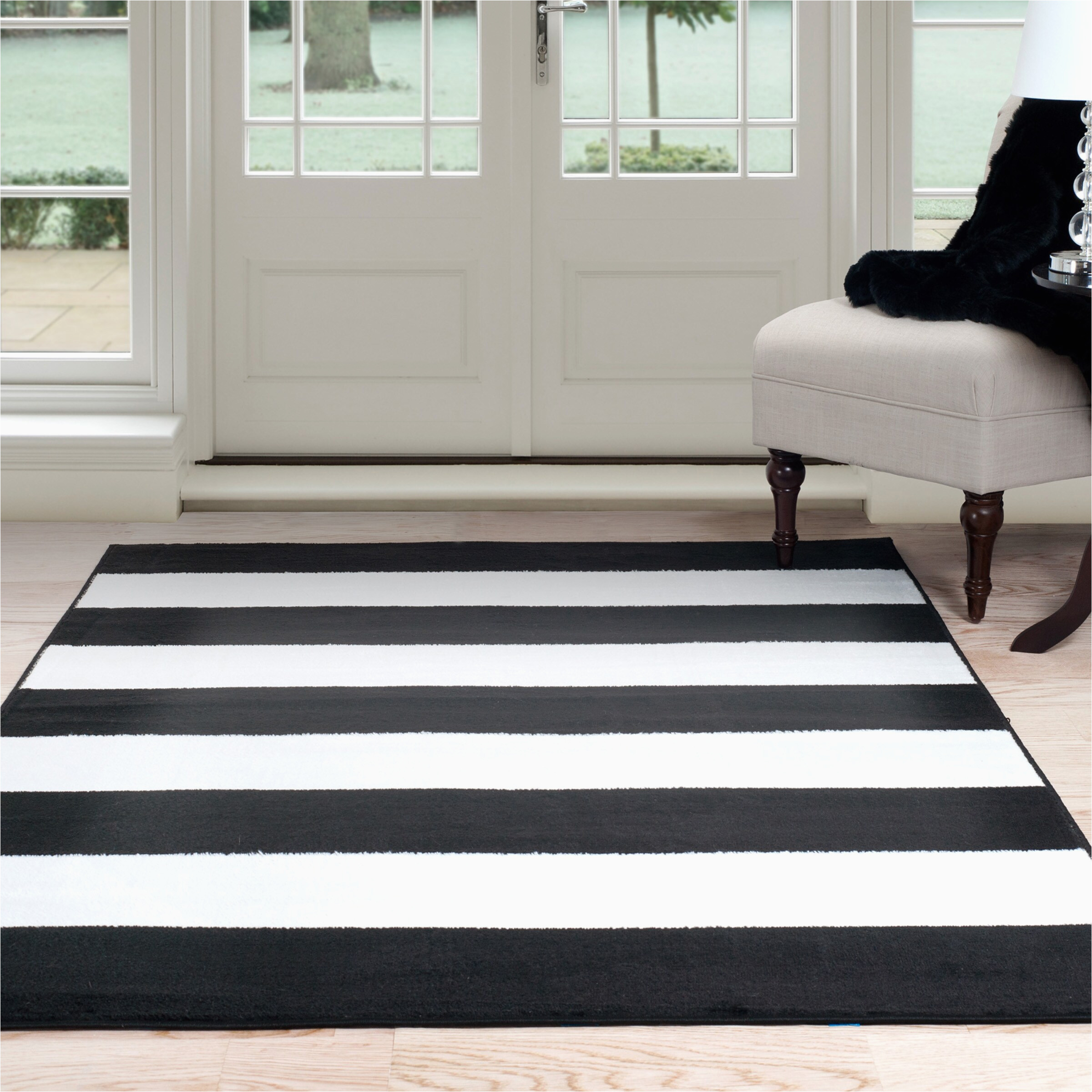 Striped area Rugs 5 X 7 Hastings Home 5 X 7 Black and White Indoor Stripe area Rug In the …