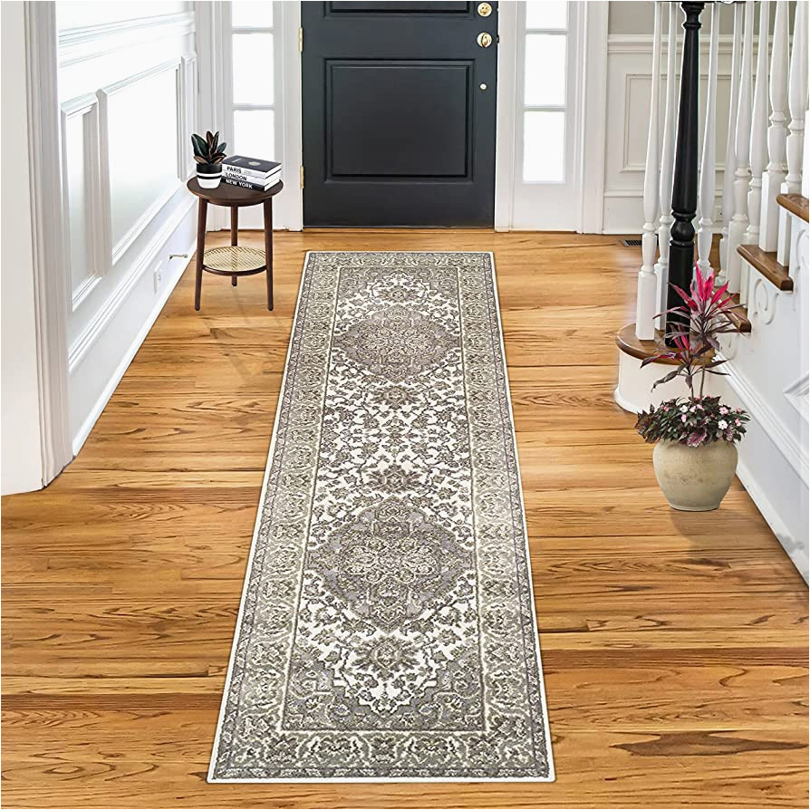 Superior Elegant Glendale Collection area Rug Superior Elegant Glendale Collection area Rug, 8mm Pile Height with Jute Backing, Traditional oriental Rug Design, – Green, 2′ 6″ X 8′ Runner