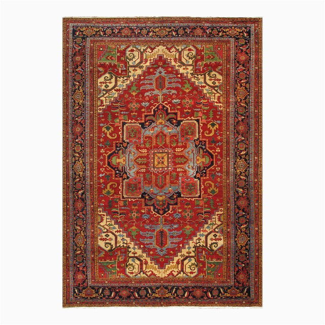 12 X 18 area Rugs for Sale Pasargad Home Heriz Wool area Rug-12′ 5″ X 18′ 4″, Red