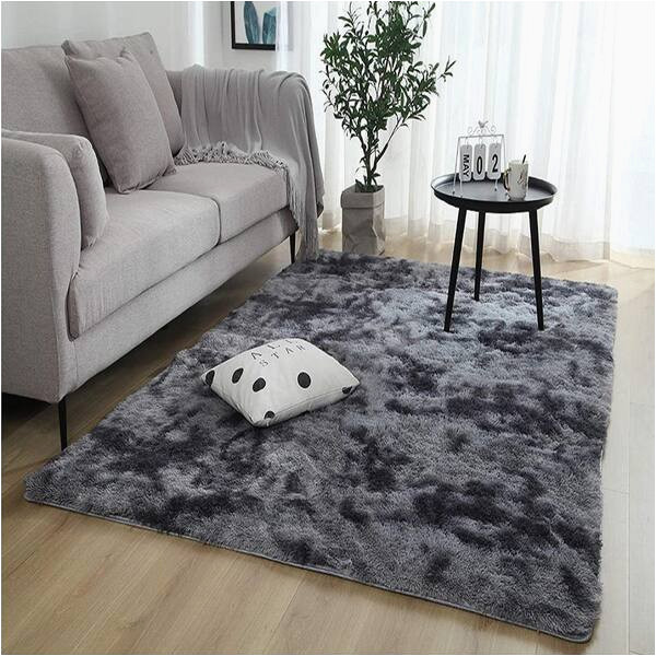 4 X 7 Foot area Rugs Latepis Plush Shag Dark Grey 4 Ft. X 7 Ft. solid Polyester area …