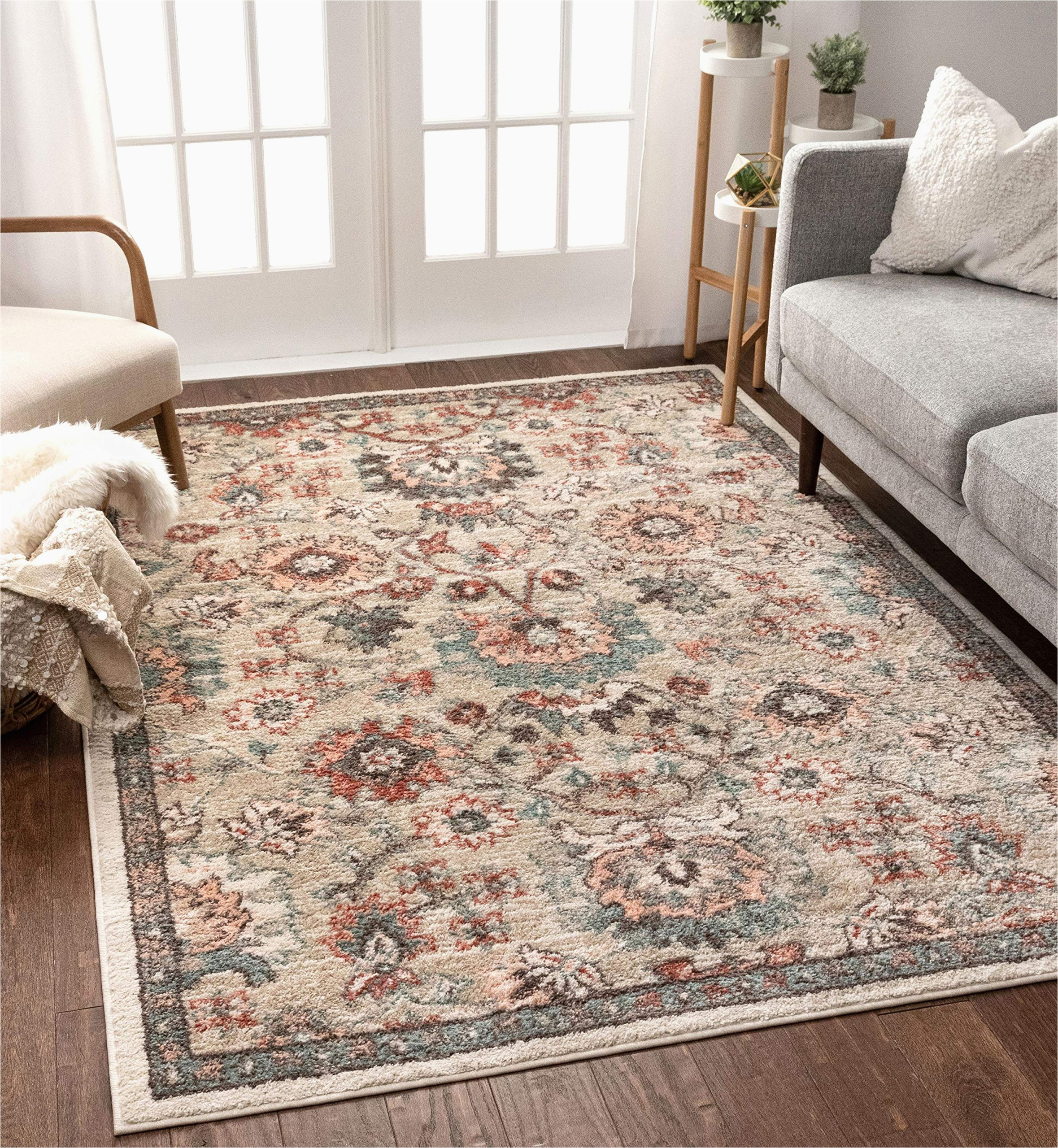 4 X 7 Foot area Rugs Well Woven Mystic Harper Blush Bohemian Floral 5’3″ X 7’3″ Distressed area Rug, 5 Ft 3 In X 7 Ft 3