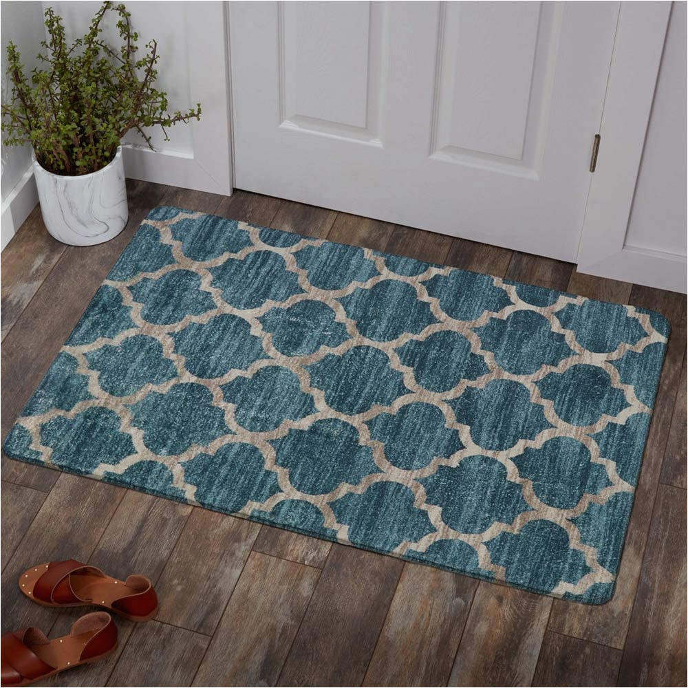 60 X 90 area Rug Lahome Moroccan Rug – 60 X 90 Cm Washable Small Entrance area Accent Non-slip Throw Rug Floor Rug Rug for Doormat Bedroom Decoration (60 X 90 Cm, …