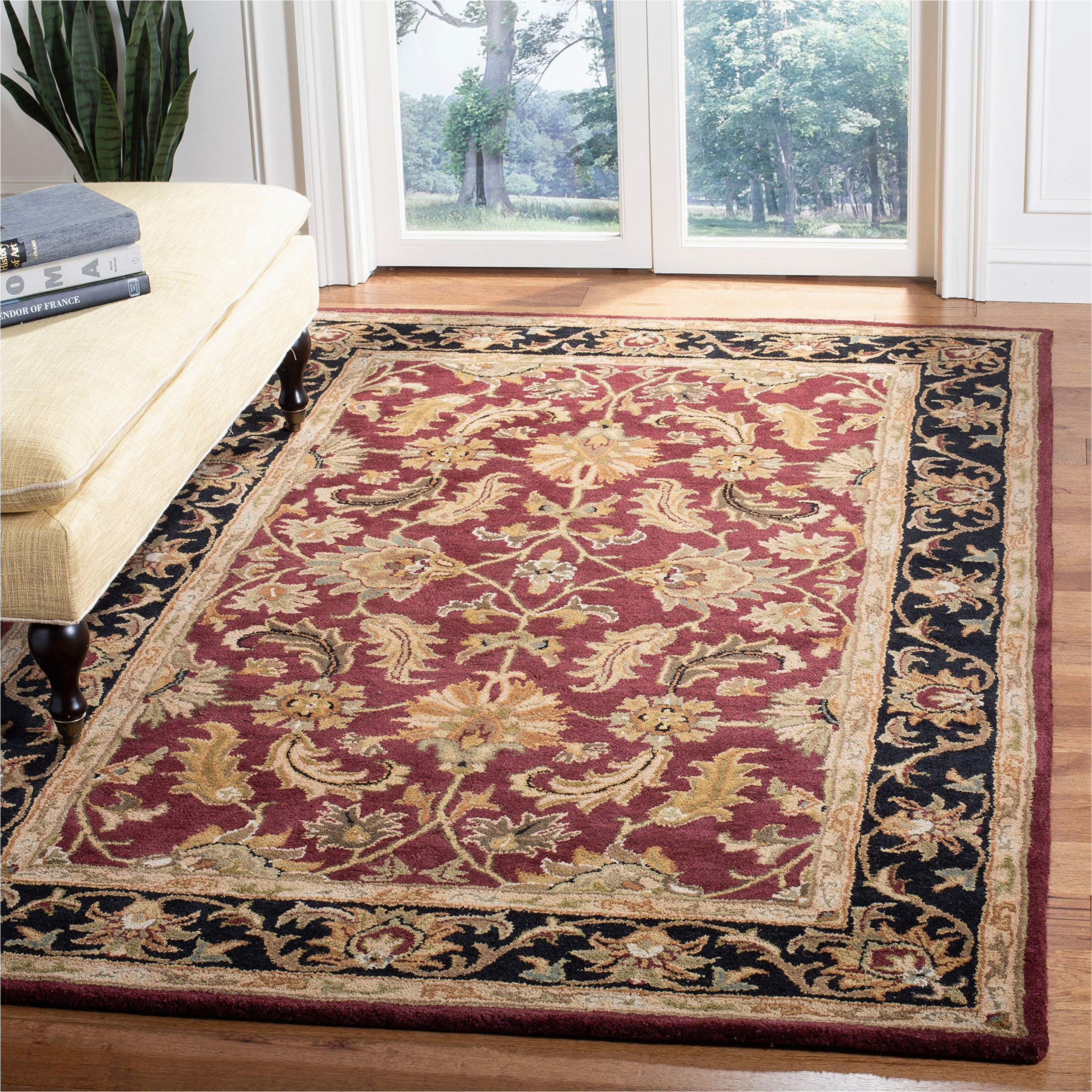 8 X 10 Traditional area Rugs Safavieh Heritage Collection 8′ X 10′ Red / Black Hg628c Handmade Traditional oriental Premium Wool area Rug