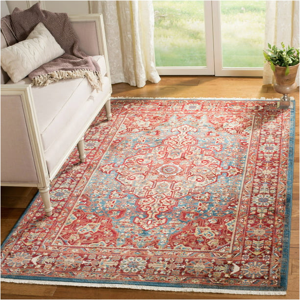 8 X 10 Traditional area Rugs Safavieh Kashan Pema Traditional area Rug, Blue/red, 8′ X 10′