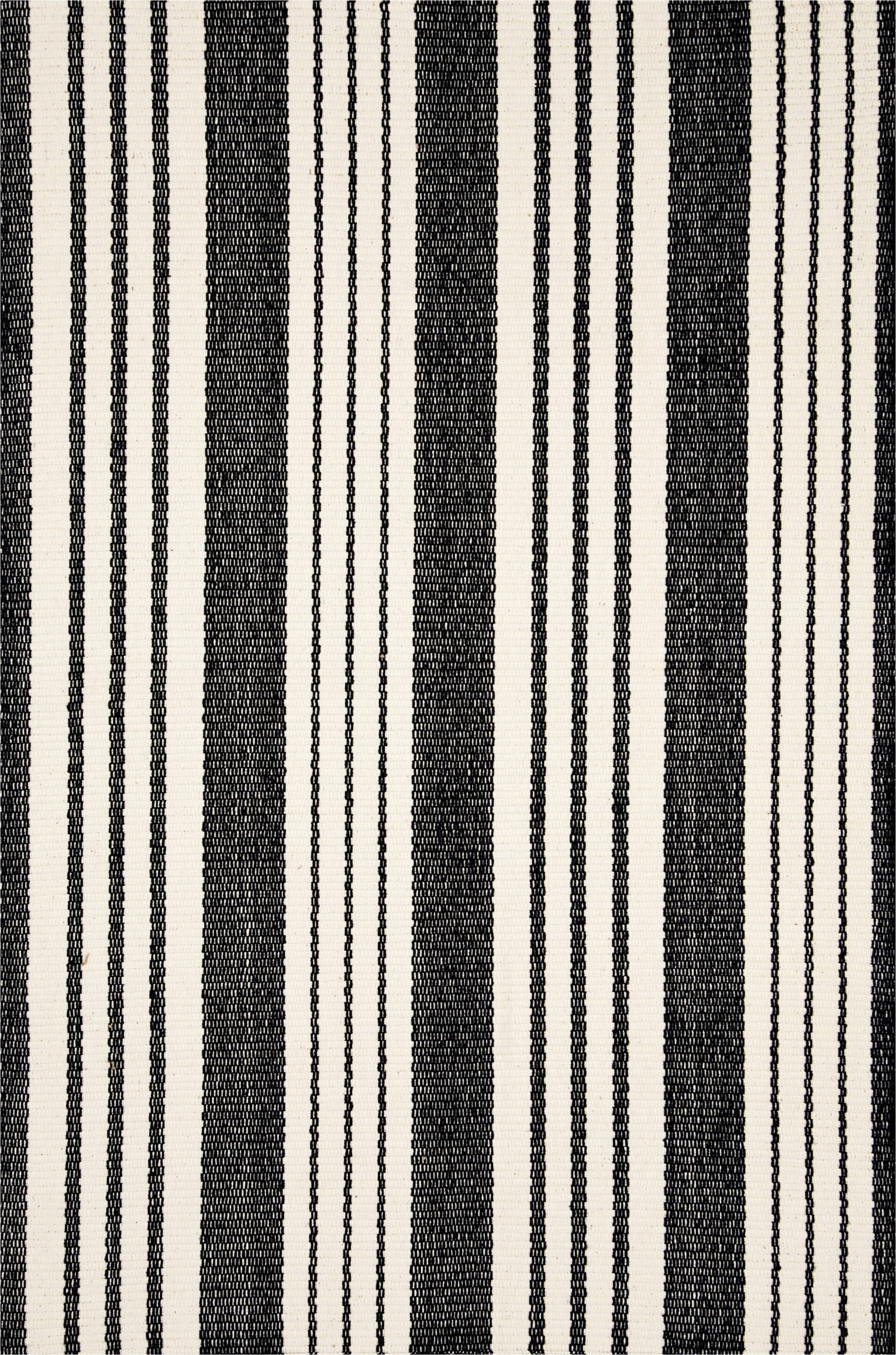 Birmingham Black Ivory Indoor Outdoor area Rug Dash and Albert Rugs Birmingham Striped Handmade Black/ivory area …