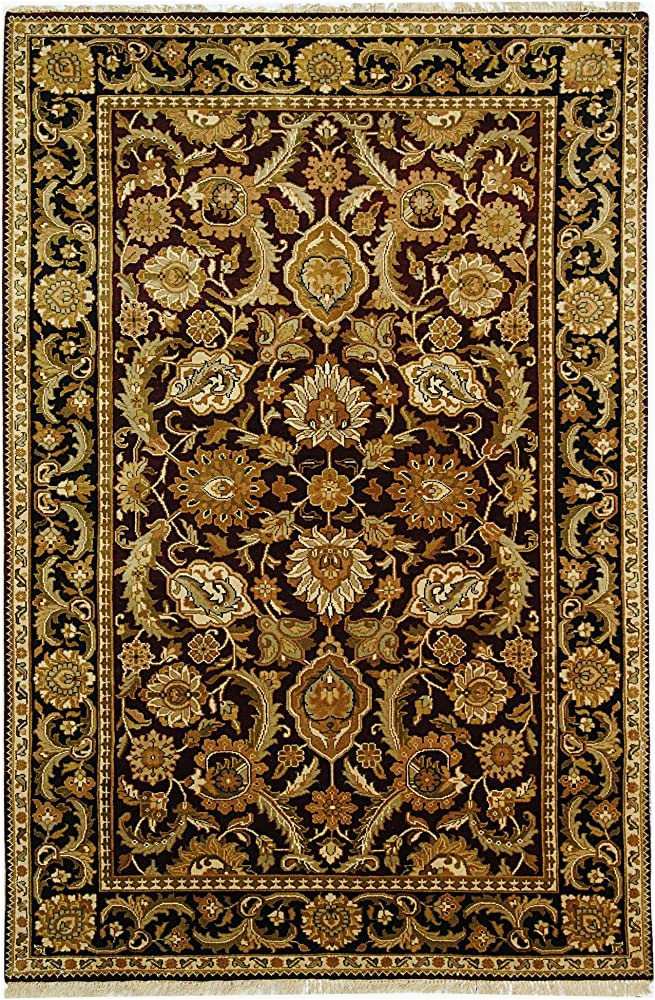 Dynasty Home Traditions area Rug Safavieh Dynasty Collection 5′ X 8′ Burgundy / Black Dy244a Hand-knotted Traditional oriental Premium Wool area Rug