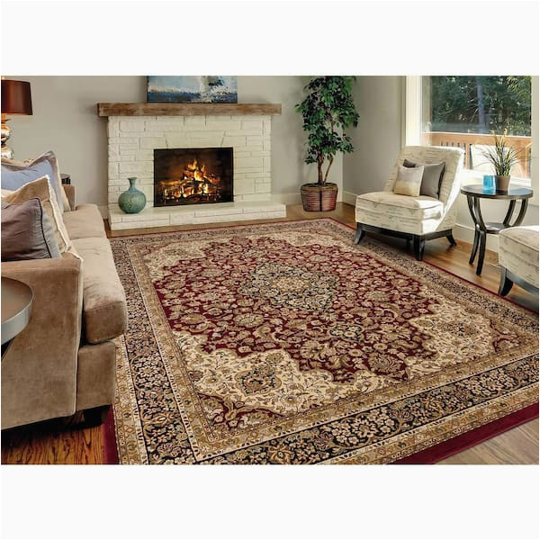 Home Depot 8 by 10 area Rugs Home Decorators Collection Silk Road Red 8 Ft. X 10 Ft. Medallion …