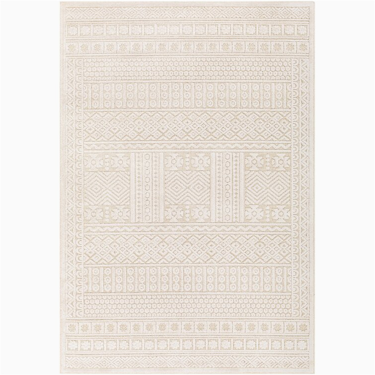 Ivory Diamond Tufted Wool Kelsey area Rug Emrys Cream/beige area Rug