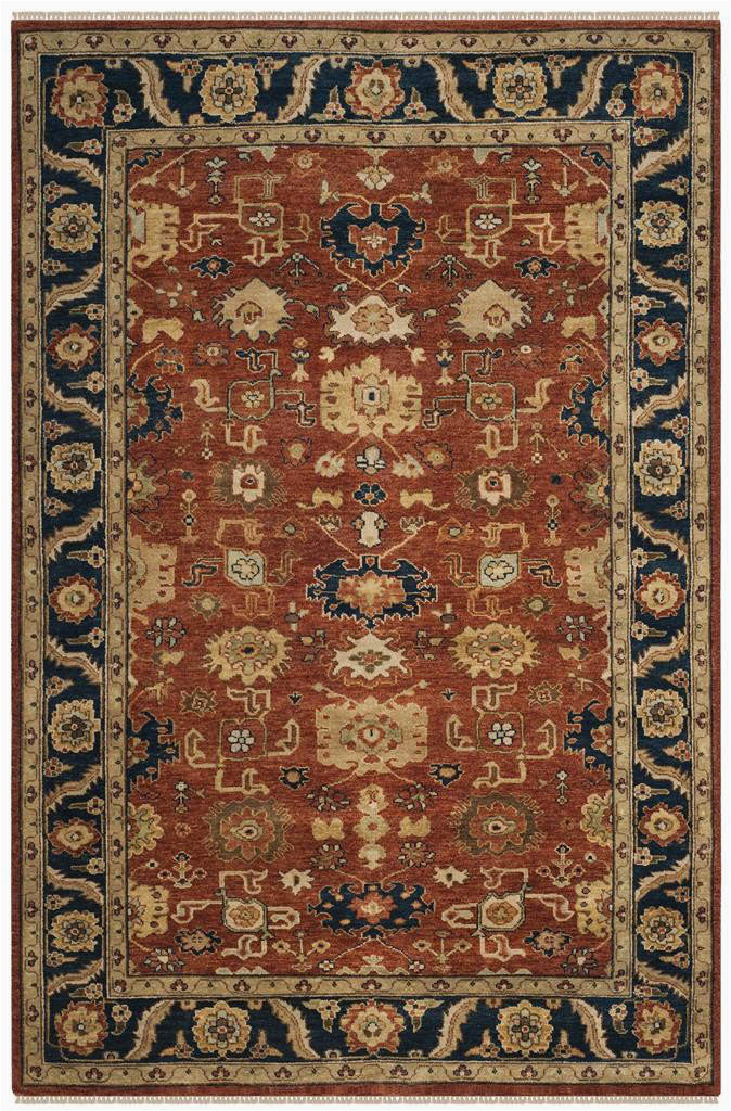 Navy and Rust area Rug Safavieh Heriz Hrz277a Rust – Navy area Rug