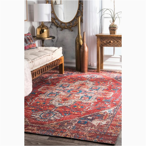 Nuloom Vintage Persian Medallion area Rug Nuloom Vintage Siler Medallion Printed Rug area Rug or Runner