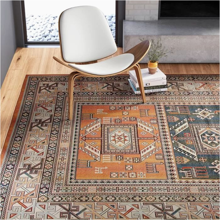 Ovid orange area Rug by Loon Peak Ovid oriental Tangerine Rust area Rug & Reviews Allmodern area …